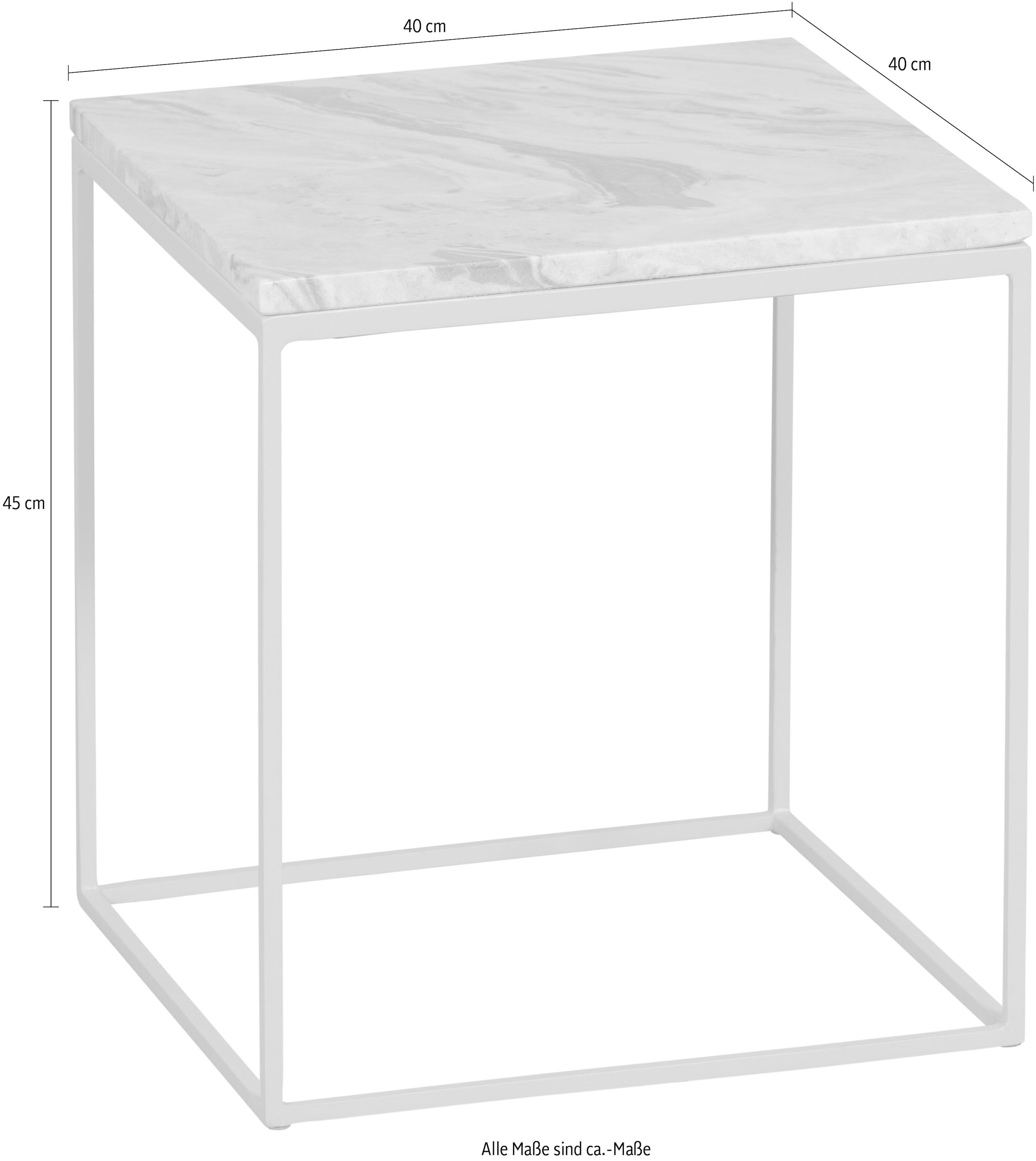 WOOOD Couchtisch »Mellow«, mit Marmortischplatte, H 45 cm x B 40 cm