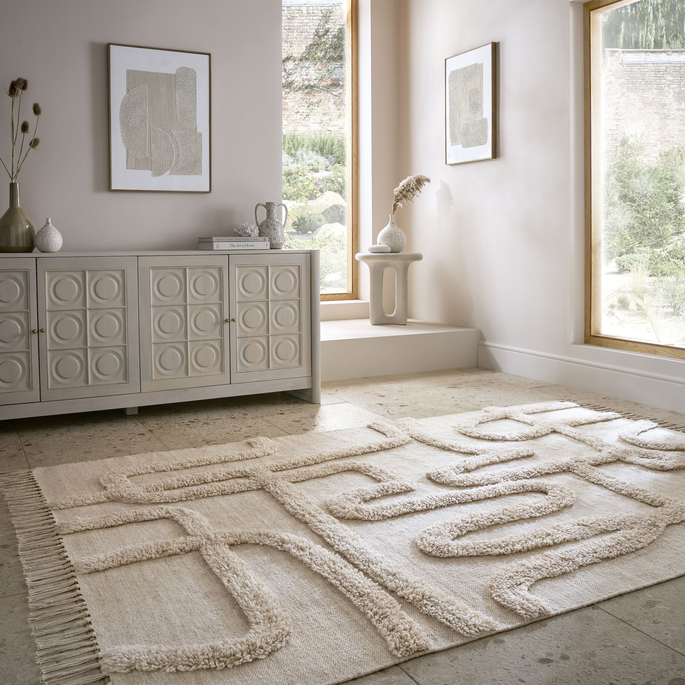 FLAIR RUGS Teppich »Loma«, rechteckig, 20 mm Höhe, mit Fransen günstig online kaufen