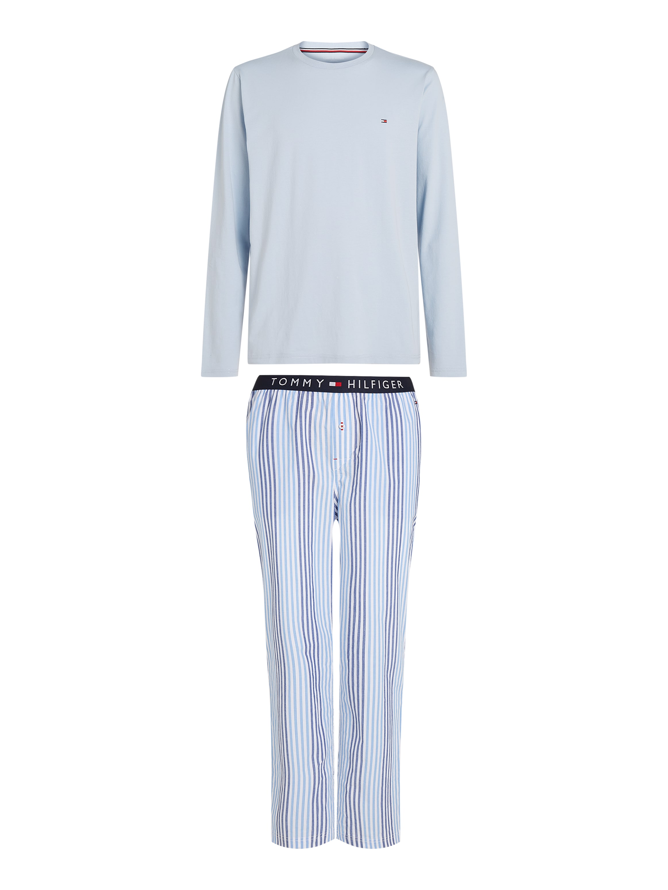 Tommy Hilfiger Underwear Pyjama »LS PANT WOVEN SET PRINT«, (Set, 2 tlg., 2er), mit Streifenmuster