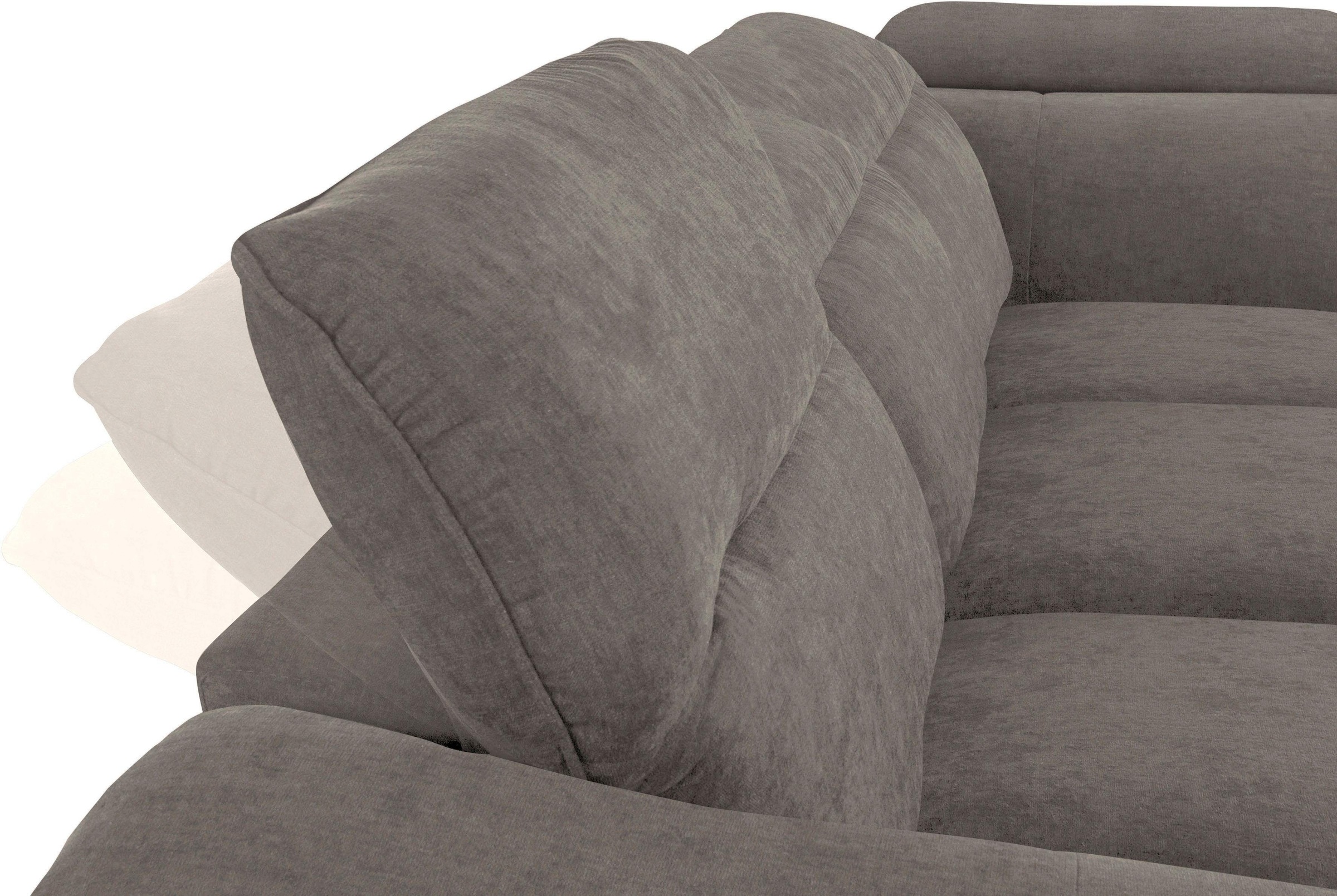 COTTA Polstergarnitur »Teresa L-Form«, (Set), Set bestehend aus: Ecksofa mit Kopfteilverstellung & Hocker