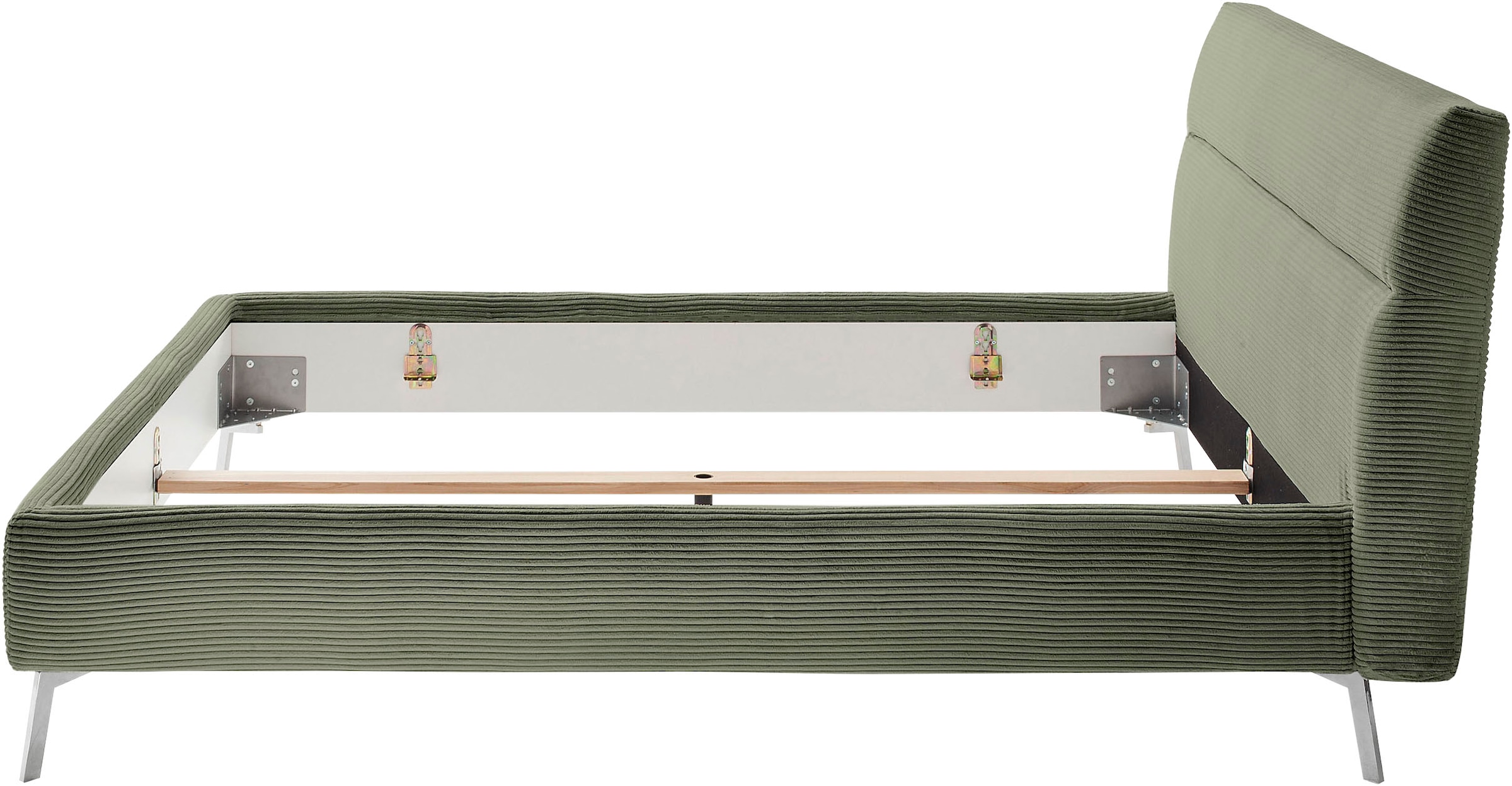 Home affaire Polsterbett »Elvo, weichgepolstertes Kopfteil, wahweise Überlänge, B: 140-200 cm« inkl. 7-fache Einlegetiefenverstellung & saugroboterfreundliche Höhe