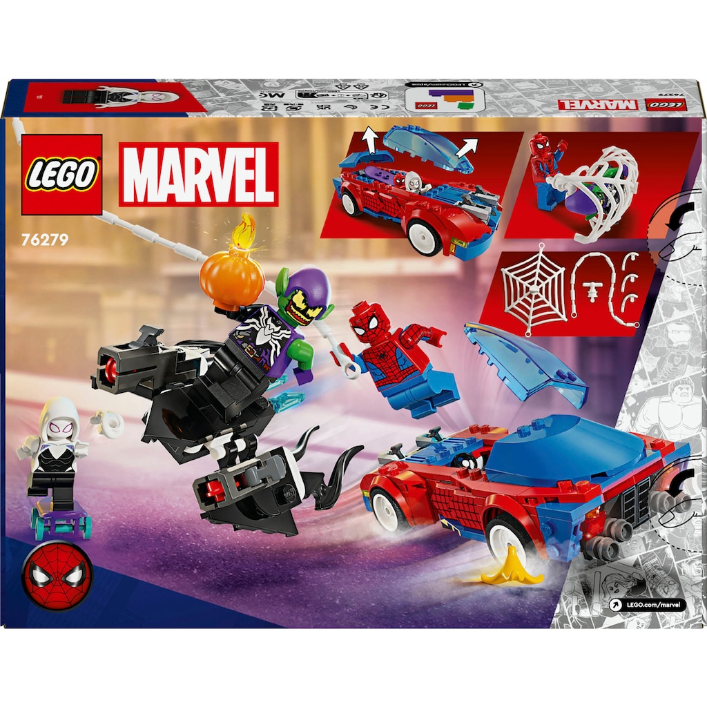 LEGO® Konstruktionsspielsteine »Spider-Mans Rennauto & Venom Green Goblin (76279), LEGO Super Heroes«, (227 St.), Made in Europe