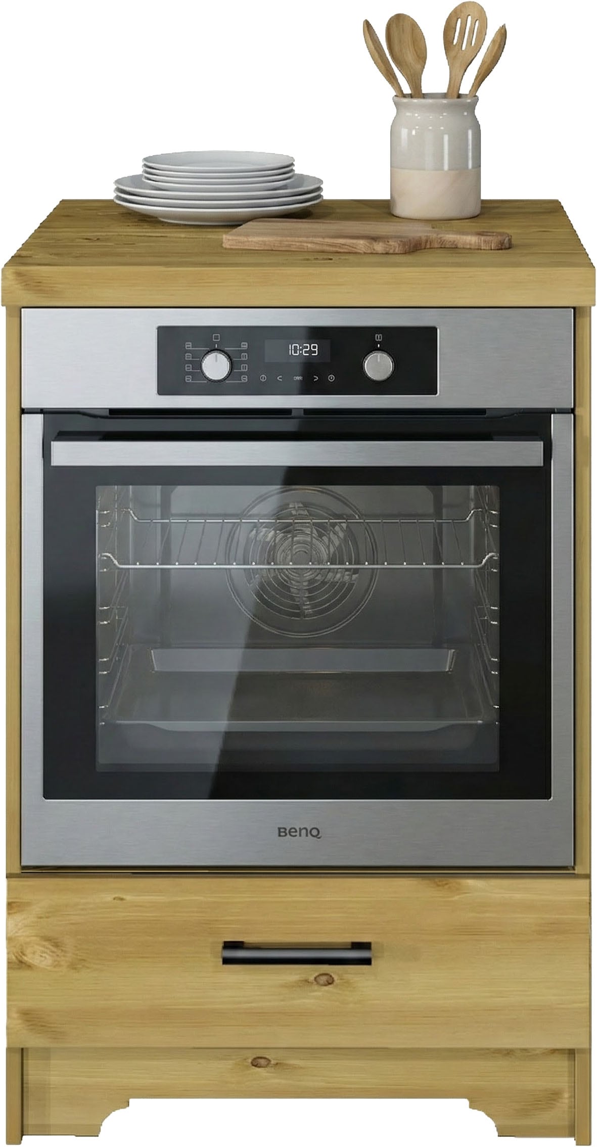 Home affaire Herdumbauschrank »Meliss« aus massiver Kiefer, Breite 60 cm, Soft-Close-Funktion