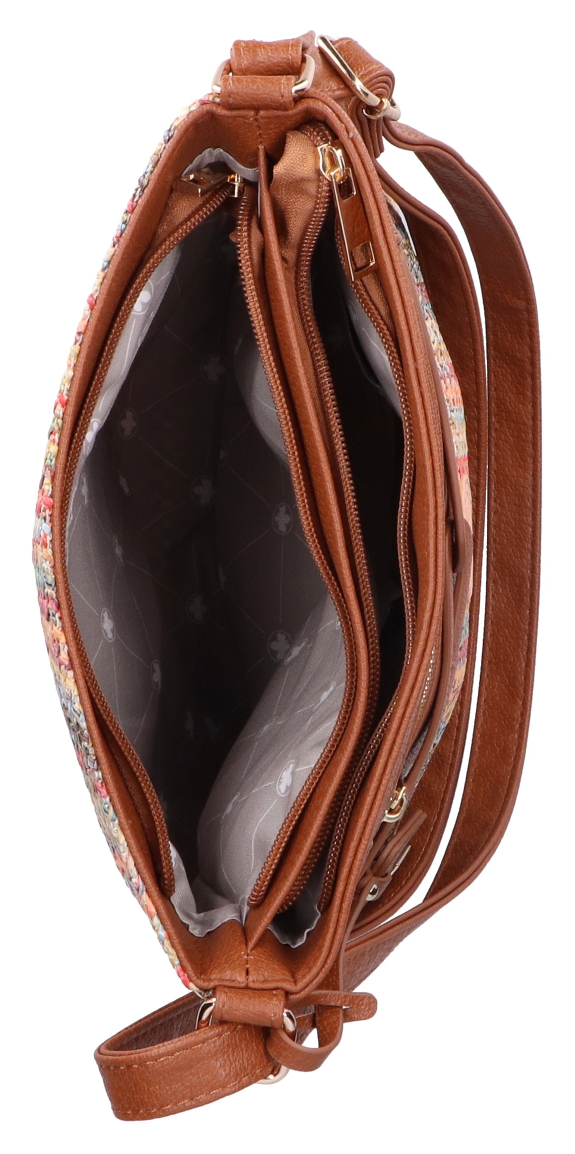 Rieker Umhängetasche, Schultertasche, Damen-Tasche mit abnehmbarem Logo-Anhänger