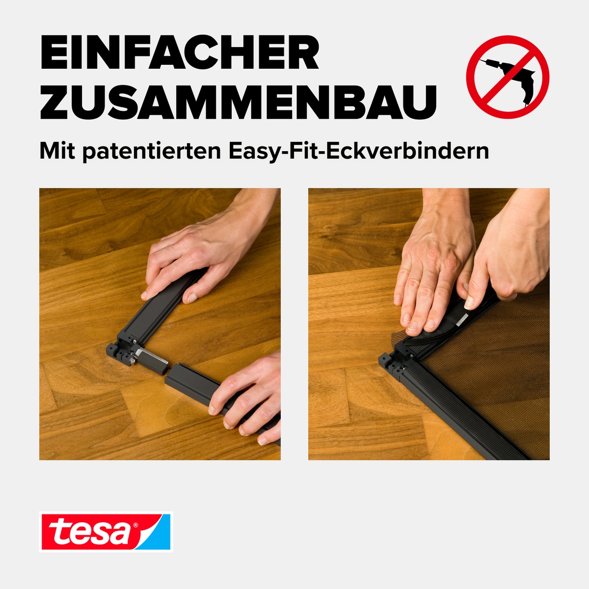 tesa Insektenschutz-Tür »Insect Stop ALU Comfort Fliegengitter für Türen - 1.0 m : 2.2 m«, Insektenschutz für Balkontür, Terrassentür, Aluminiumrahmen