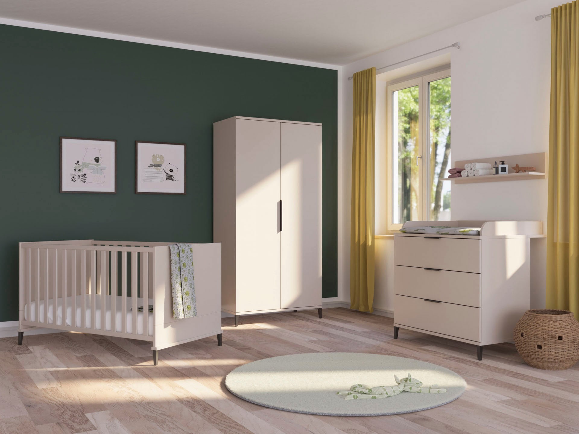 Transland Babybett »ARI, by PAIDI«, 4-fach höhenverstellbar, umbaubar zum Juniorbett Kindersofa