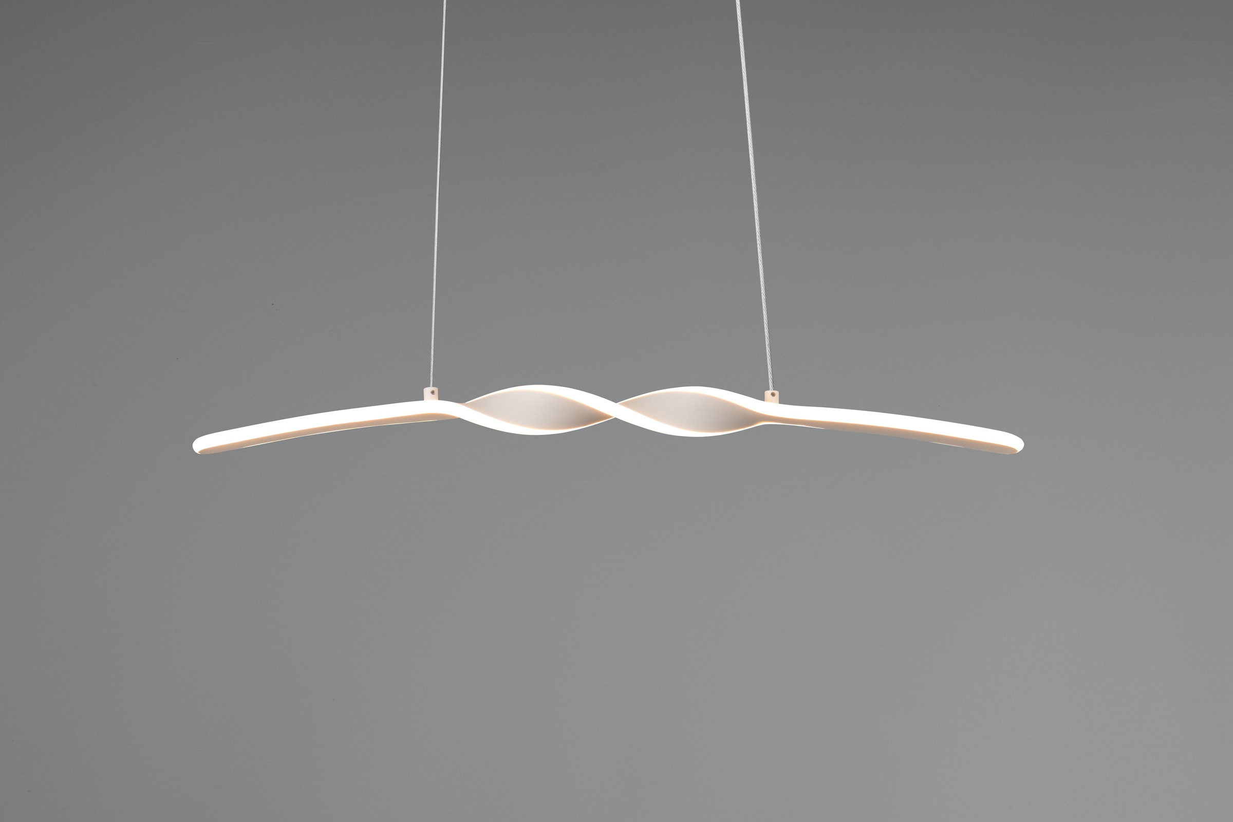 OTTO home LED Pendelleuchte »ADELLA, LED Hängelampe 20W 2500 Lumen CCT 2700-6500K Lichtfarbe« LED-Board 1 Stk. warmweiß - kaltweiß Fernbedienung, dimmbar, Nachtlicht Memoryfunktion, Metall warm grey