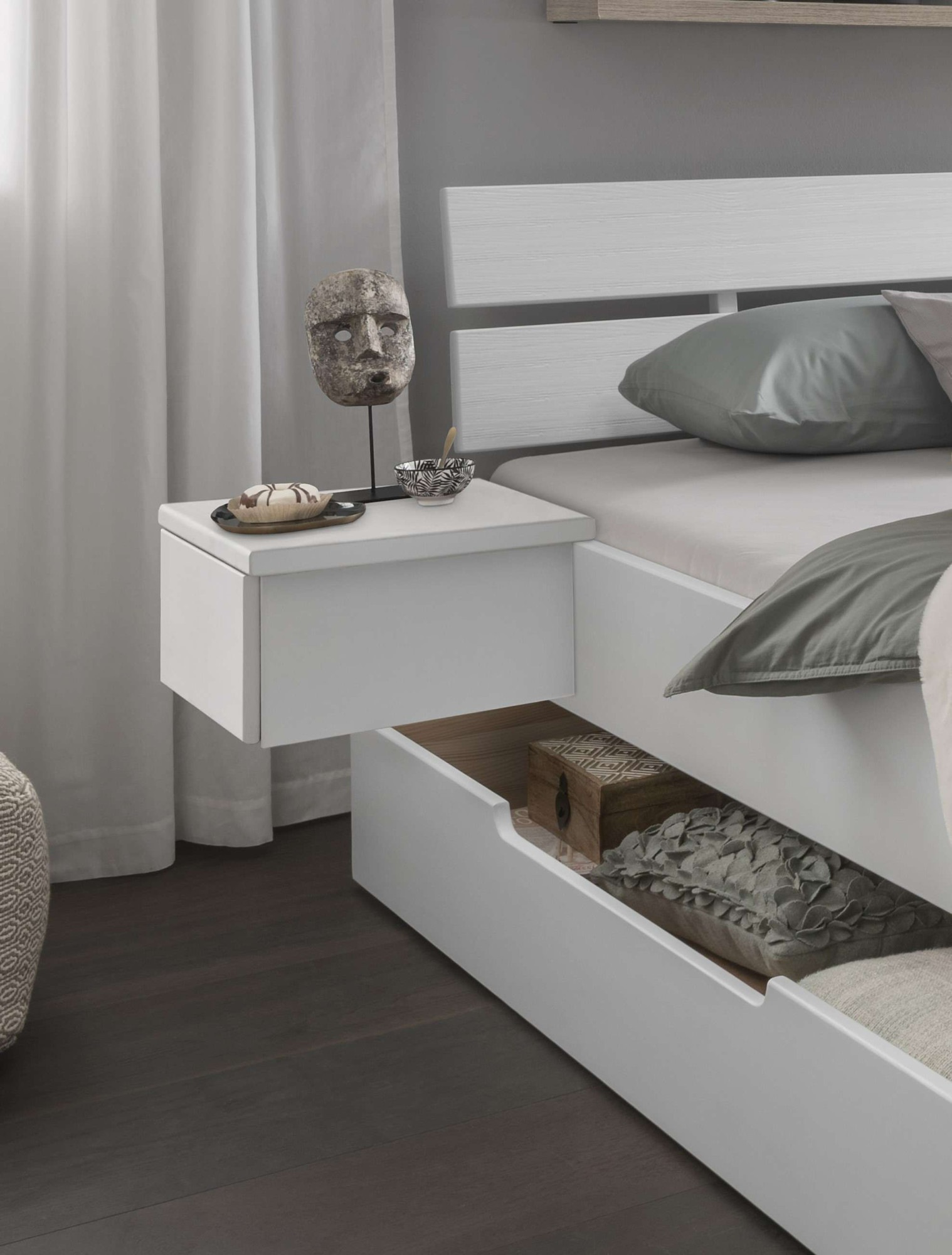 Home affaire Nachttisch "Progress Bettablage Links, Hängeschrank, Nachtkons günstig online kaufen