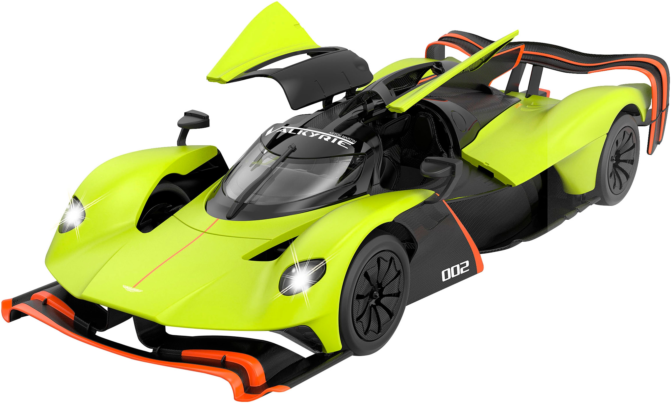 Jamara RC-Auto »Aston Martin Valkyrie AMR Pro, grün, 2,4GHz, Tür manuell«, mit LED Beleuchtung
