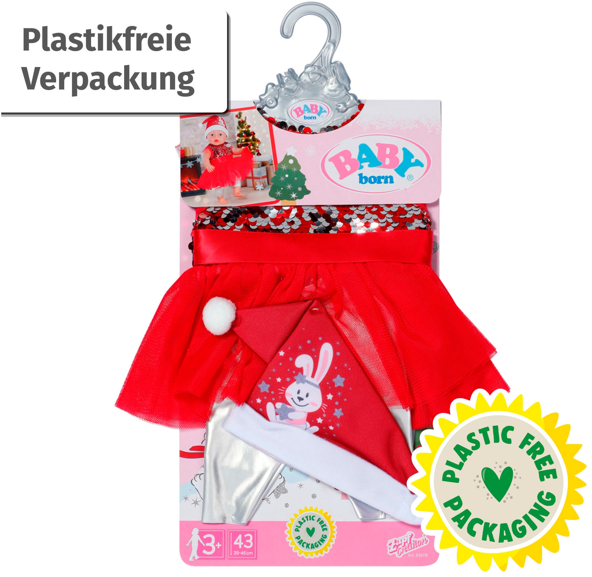 Baby Born Puppenkleidung »Weihnachtsoutfit, 43 cm«