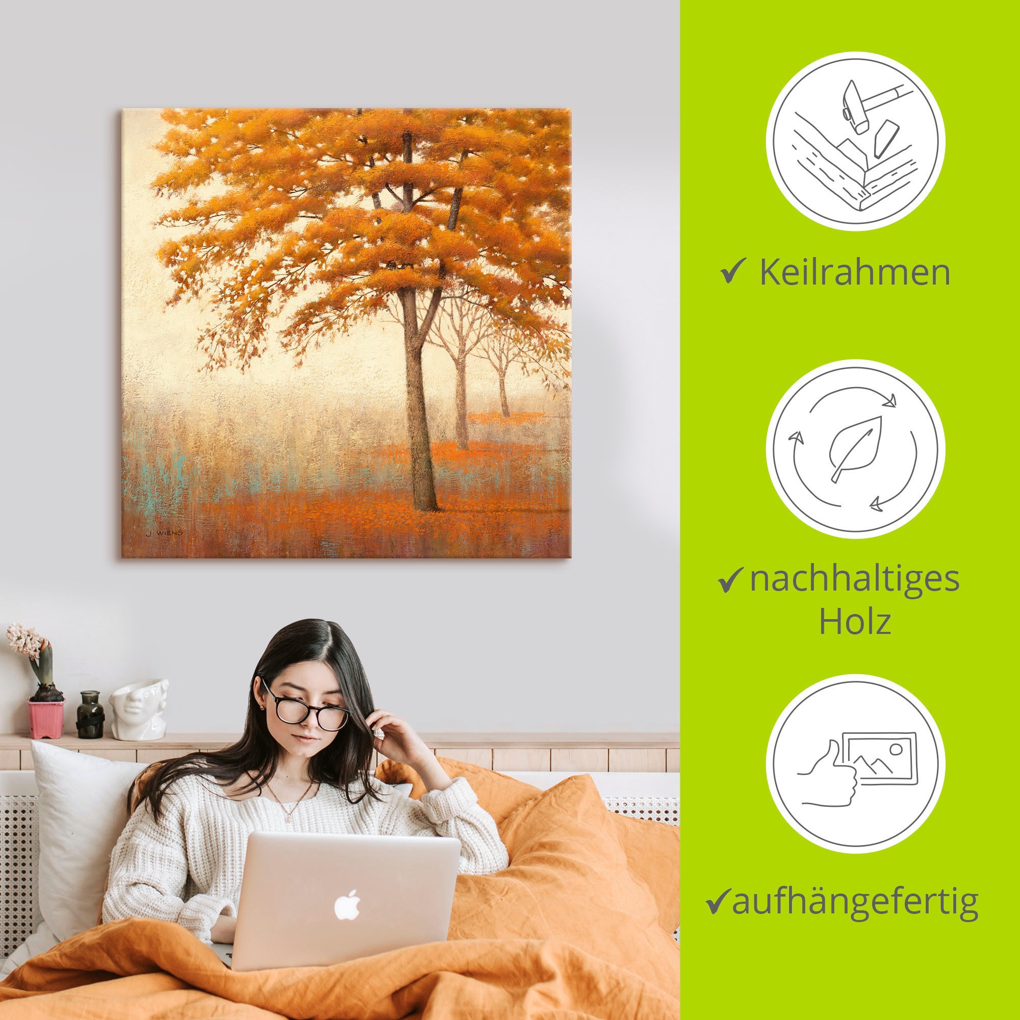 Artland Wandbild »Herbst Baum I«, Bäume, (1 St.), als Leinwandbild, Poster in verschied. Größen