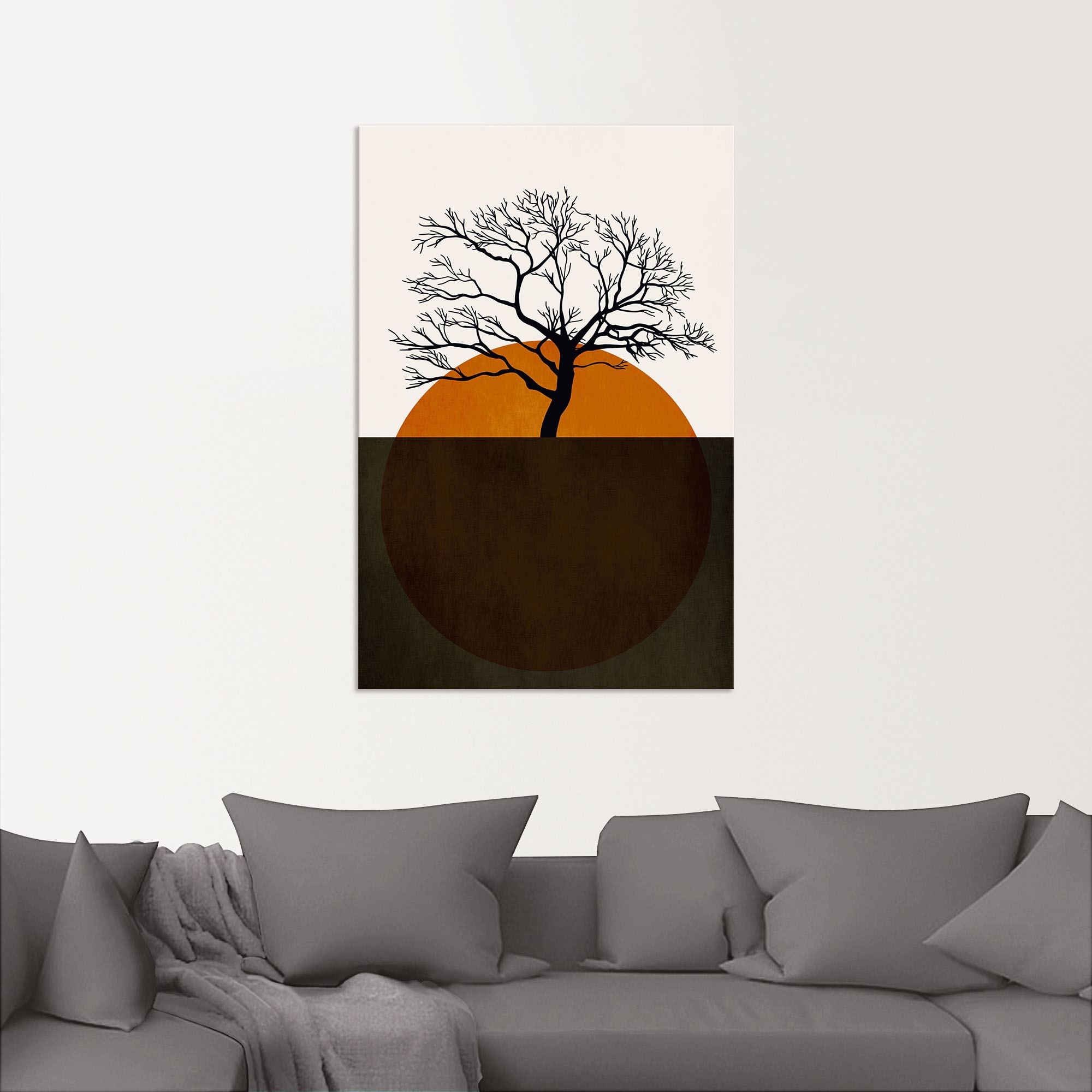 Artland Alu-Dibond-Druck »Sonniger Tag der Stille«, Baumbilder, (1 St.), für Innen- und Außenbereich geeignet, Outdoorbild