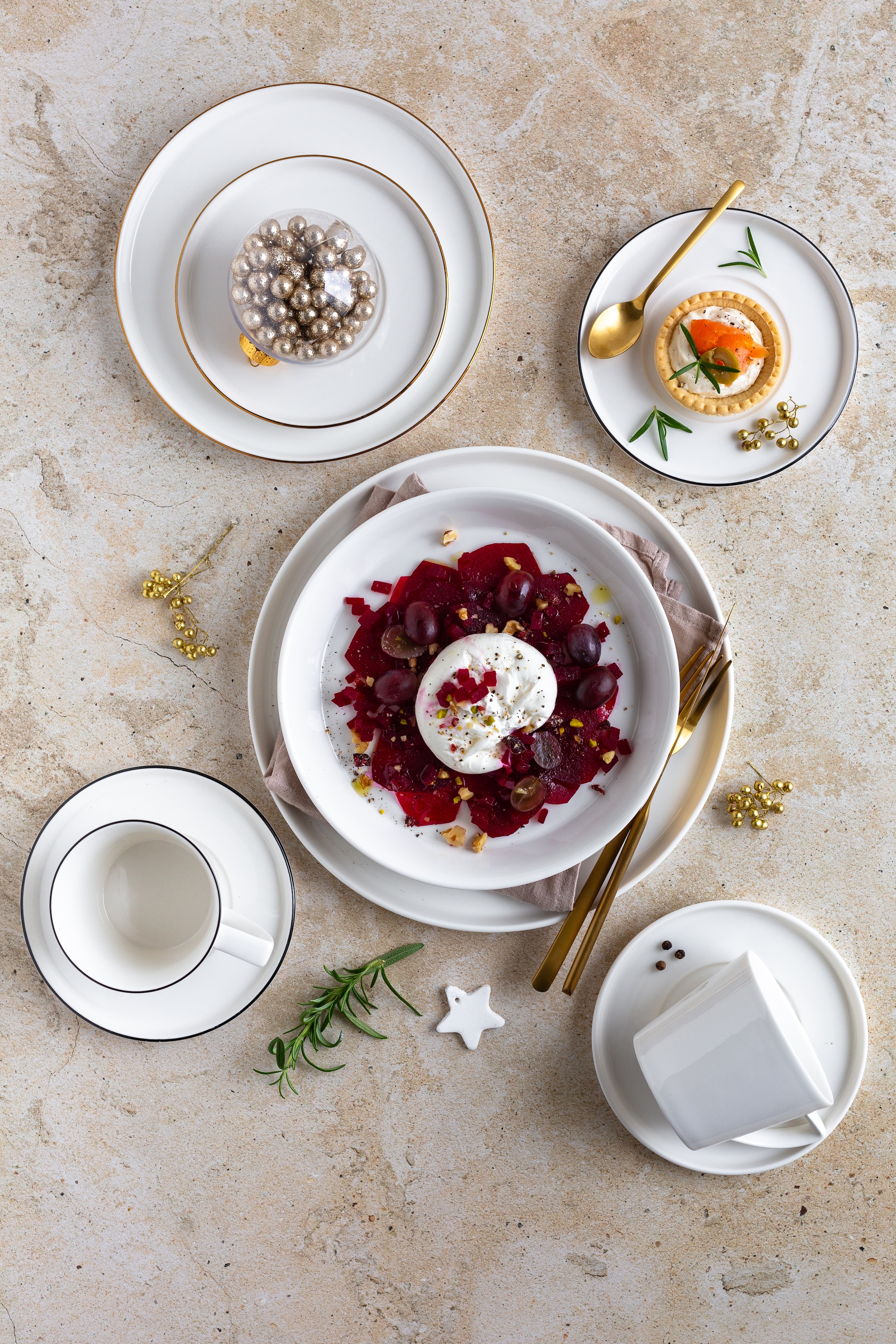 MÄSER Kaffeeservice »SITA, Kaffeeservice, Porzellan«, (Set, 18 tlg.), Geschirr-Set, Service