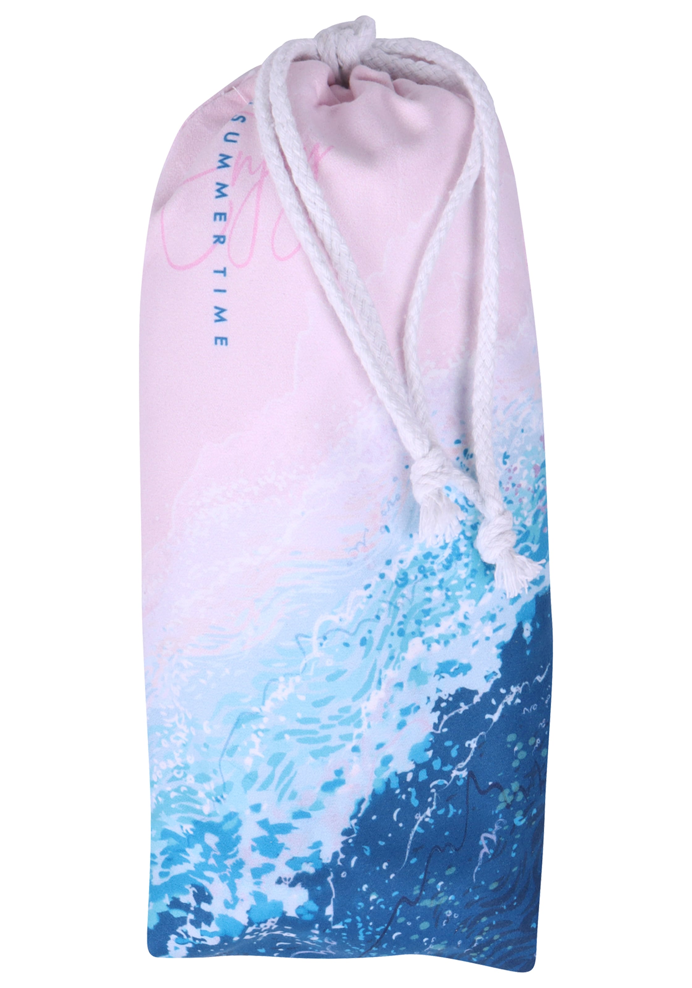 Capelli New York Damen Strandtuch schnelltrocknend, inkl. praktischer Tasche bunt 1 Stk., Mandala Wellen, Microfaser