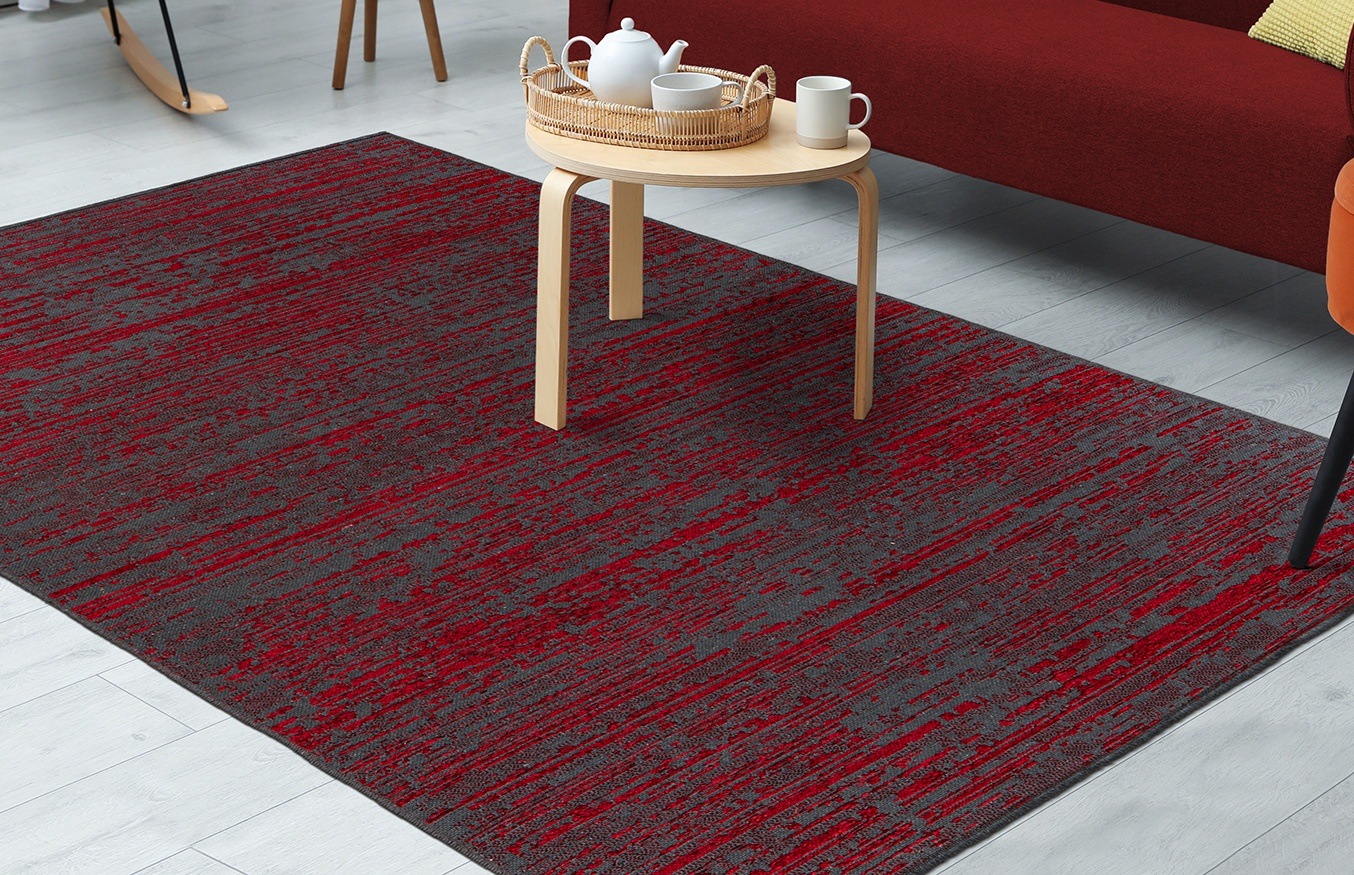 Kayoom Teppich »Kalea 125«, rechteckig, 8 mm Höhe, Flachgewebeteppich mit R günstig online kaufen