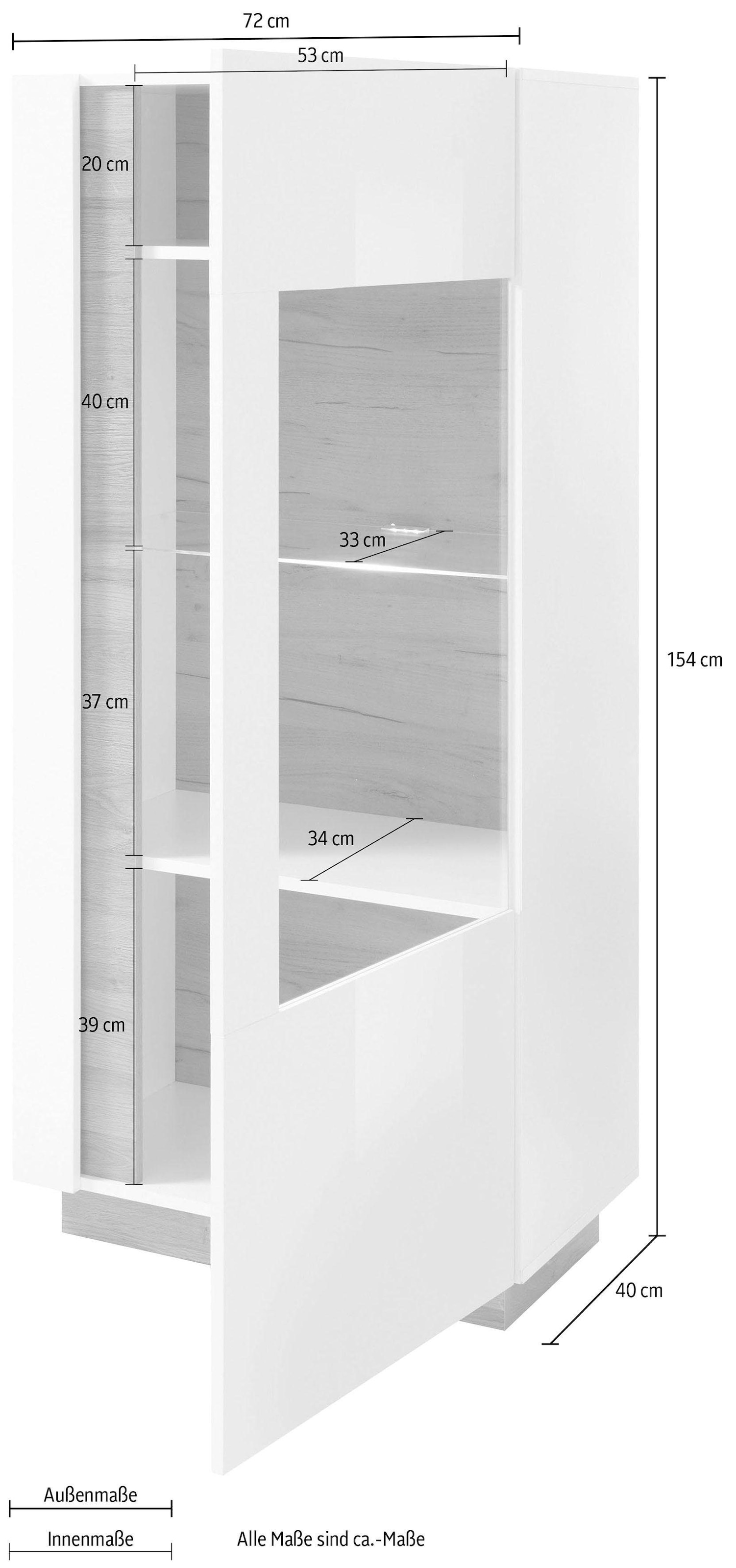 INOSIGN Vitrine »CLAiR Vitrine 22«, 154 Höhe kaufen im cm Online-Shop