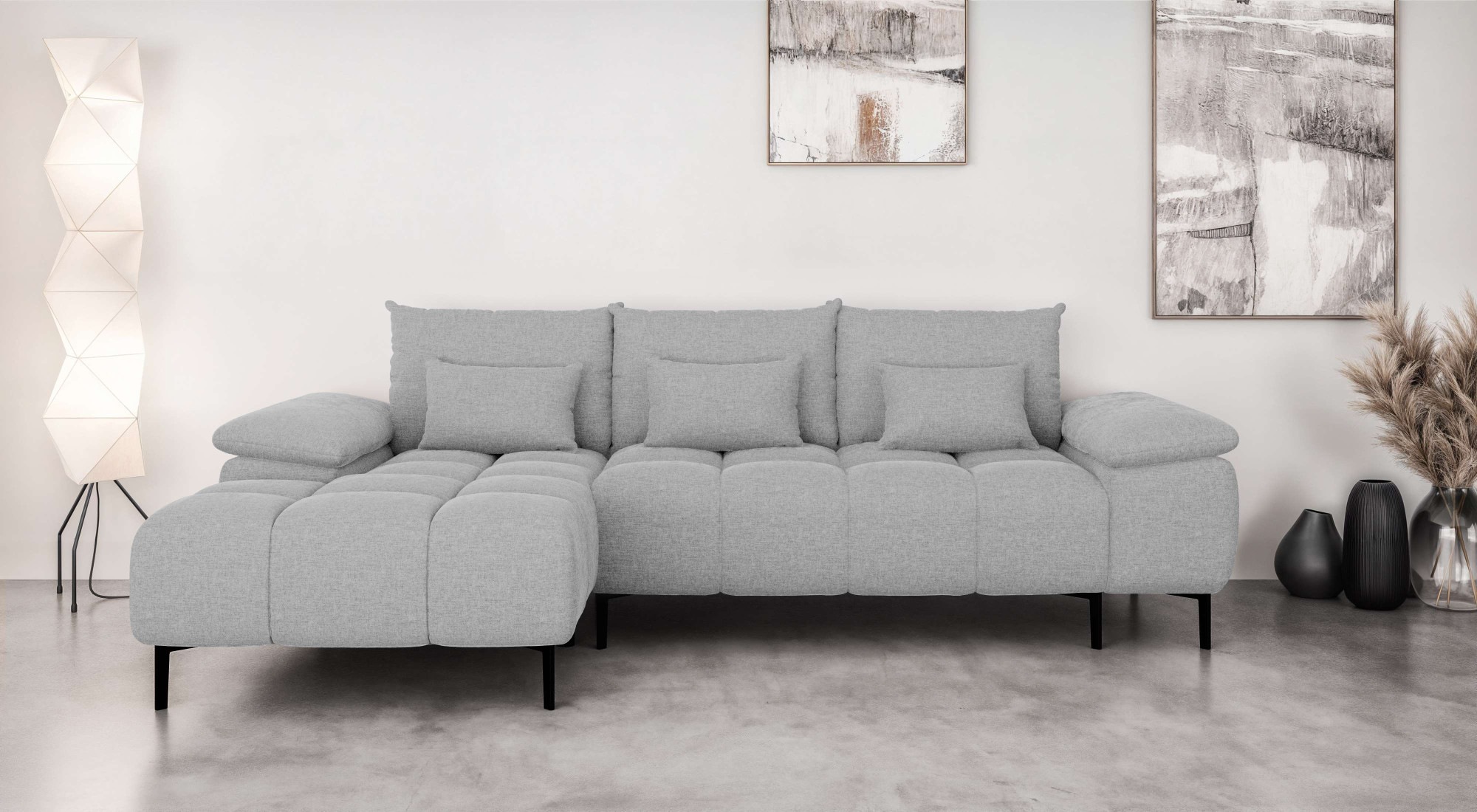 INOSIGN Ecksofa »DROMARA Schlafsofa mit Bettkasten, Maße: B/T/H 277/141/91 günstig online kaufen