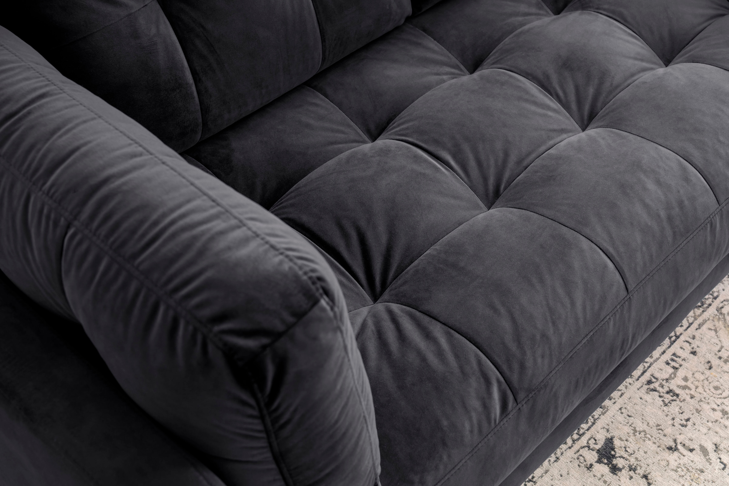 Trends by HG 2-Sitzer »Landau«, in Cord-Stoff mit Metallfuß