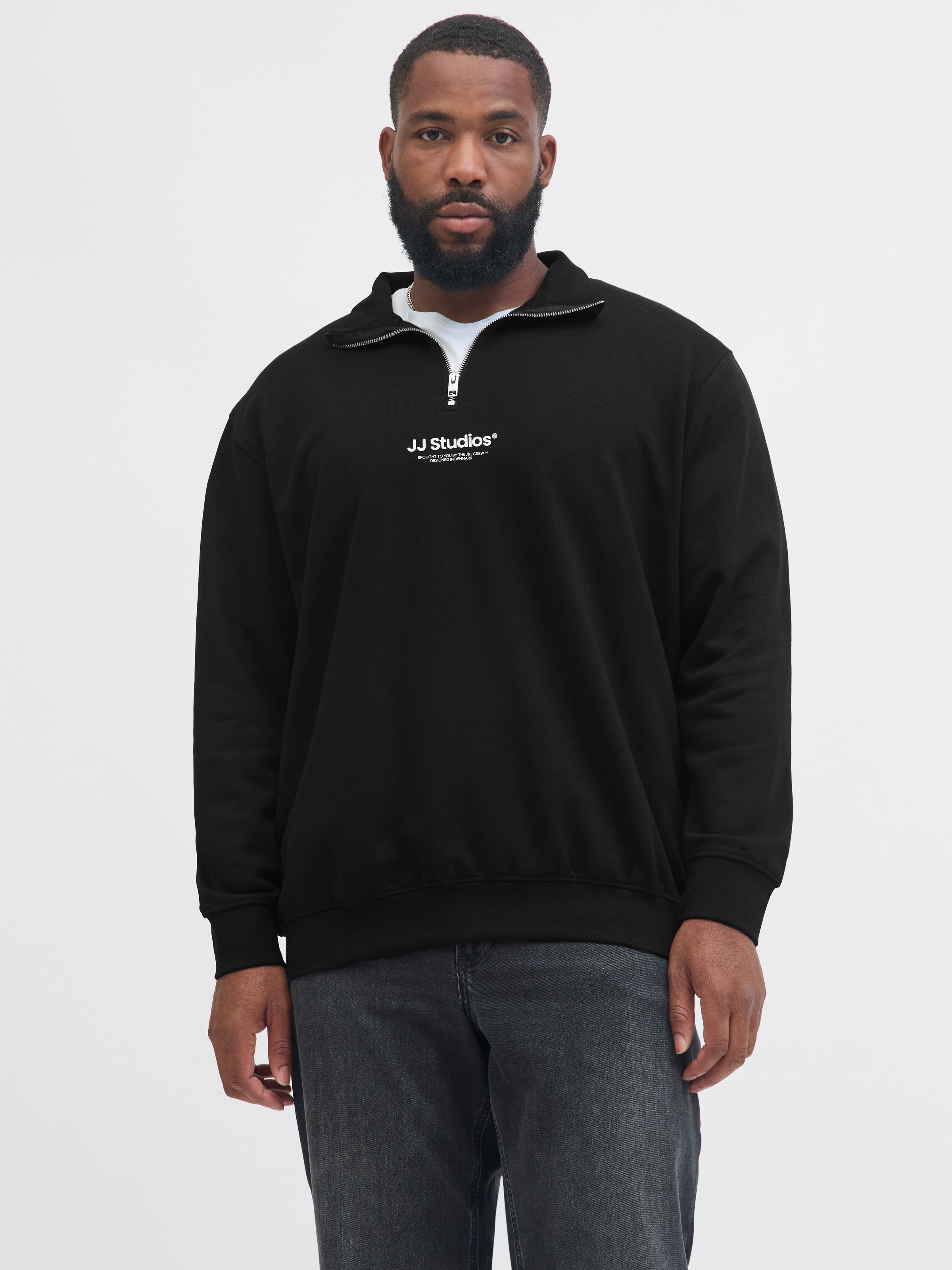 Jack & Jones PlusSize Sweatshirt »JJESOHO SWEAT QUARTER ZIP HN NOOS PLS«
