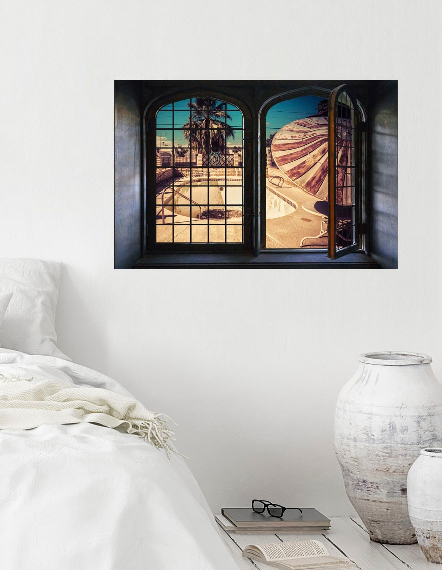 queence Wandsticker »LA«, Wandsticker, Wandbild, selbstklebend, 3D, Fenster
