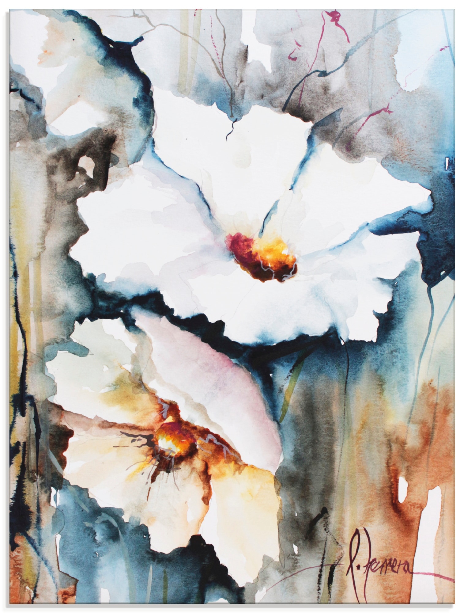 Artland Glasbild »Aquasblüten II« Blumen 1 Stk. tlg. in verschiedenen Größe günstig online kaufen