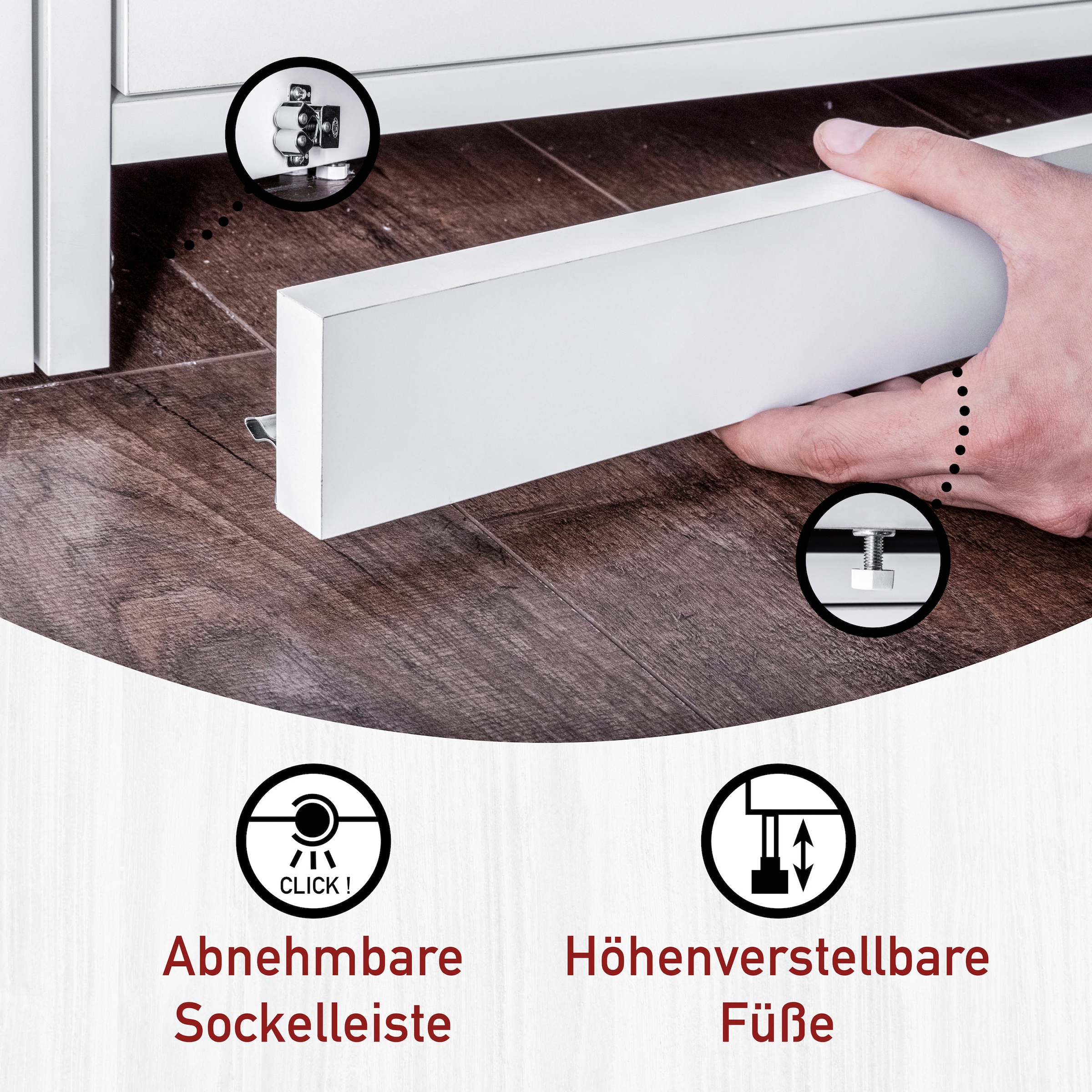 Inter Link Mehrzweckschrank-Set »Norela, Waschmaschinenumbauschrank, Geräteschrank mit Wäscheschrank« 8 Stk. tlg.