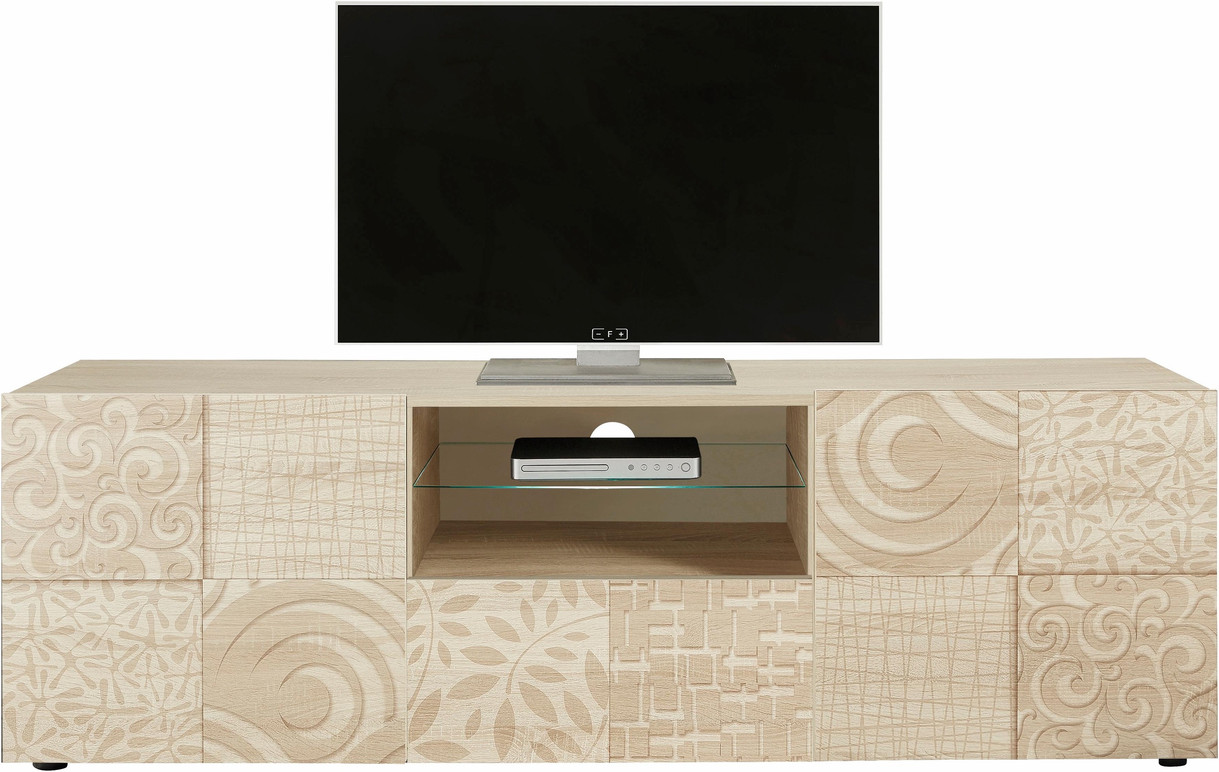 INOSIGN Lowboard »Miro«, Breite 181 cm mit dekorativem Siebdruck