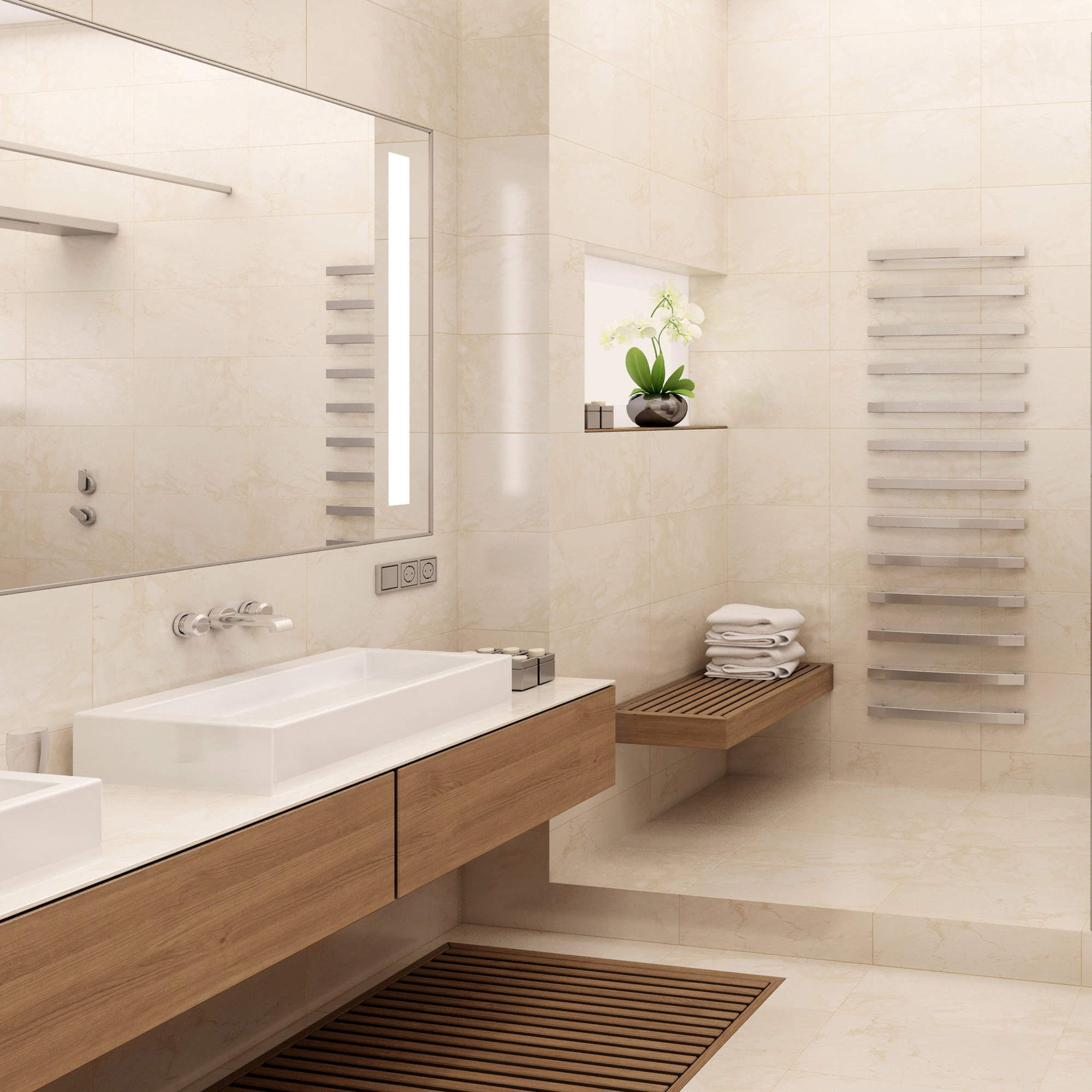 Vasner Infrarotheizung »Zipris SR LED 500« 500 W, rahmenlose Spiegelheizung mit Licht