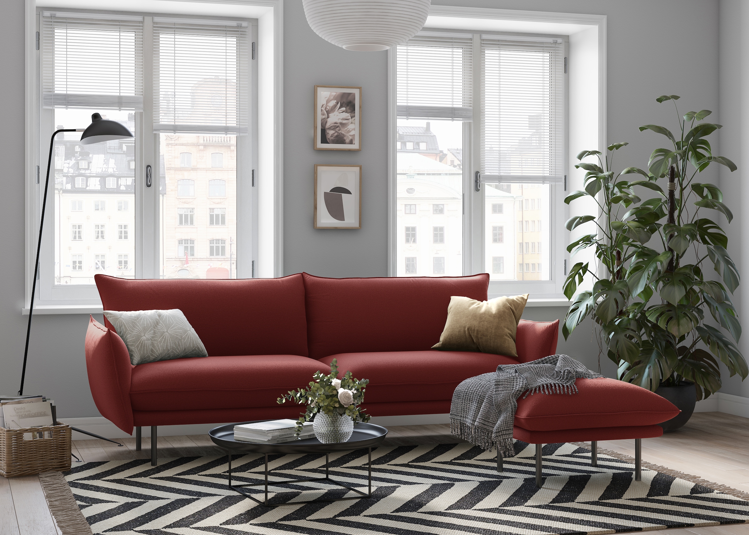 andas 3-Sitzer »Stine«, Besonderes Design durch Kissenoptik und Keder, by Morten Georgsen