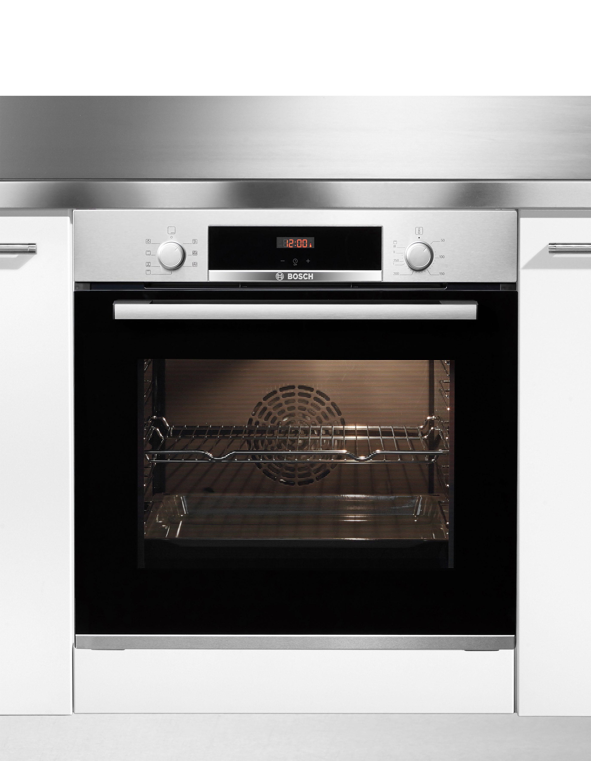 BOSCH Einbaubackofen »HBA533BS1«, 4, HBA533BS1, mit Teleskopauszug nachrüstbar, ecoClean Direct