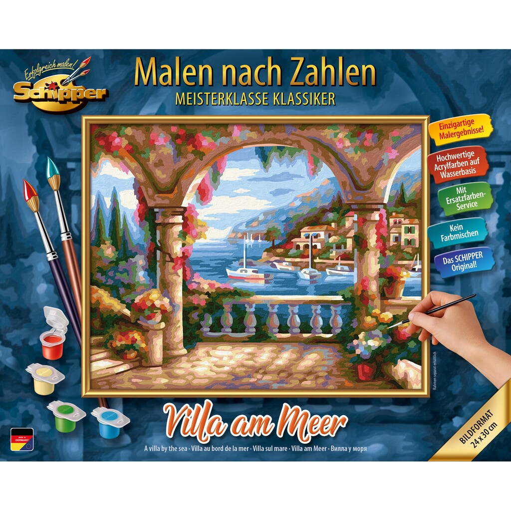 Schipper Malen nach Zahlen »Meisterklasse Klassiker - Villa am Meer«, Made in Germany