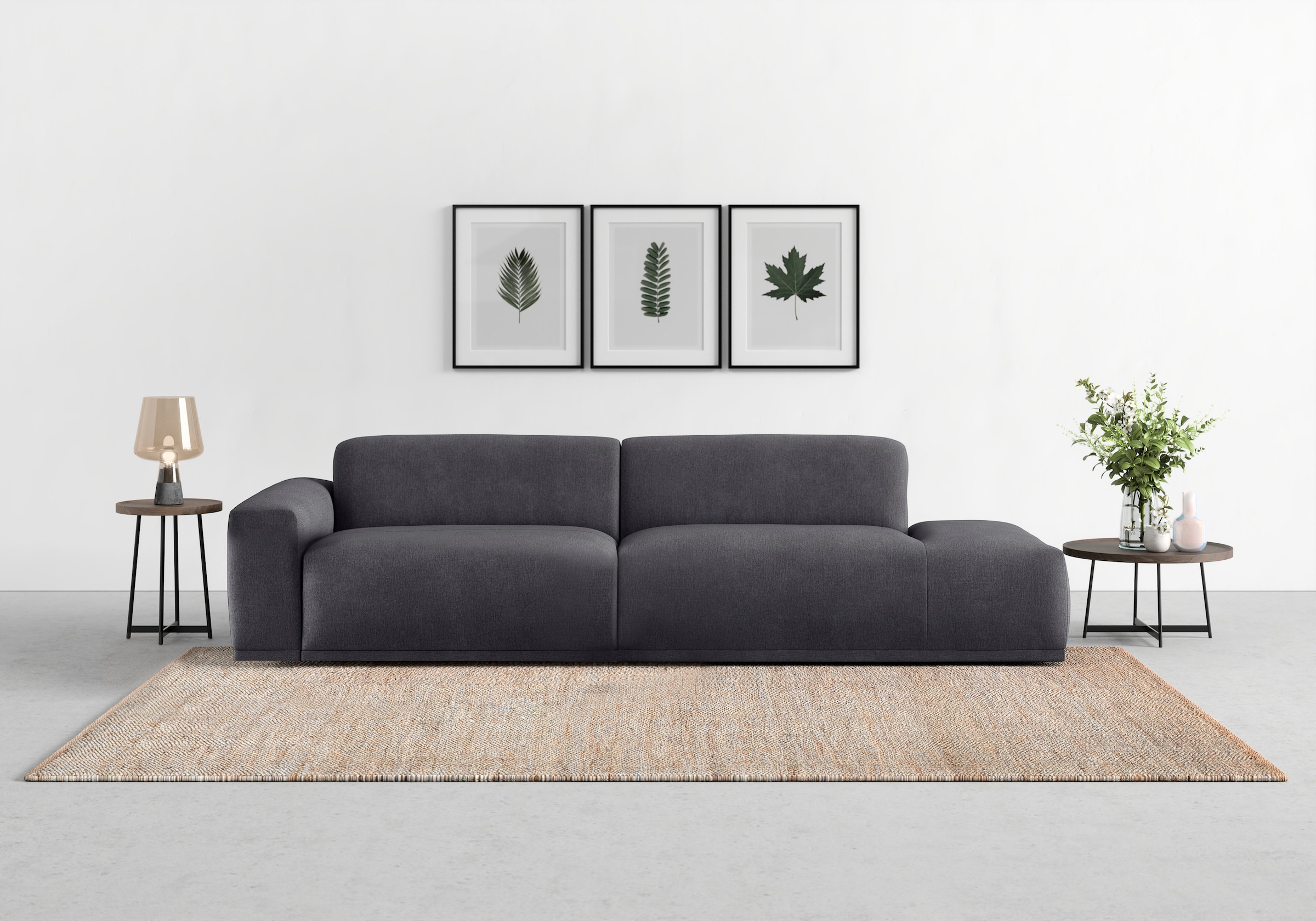 TRENDMANUFAKTUR Big-Sofa »Braga, mit hochwertigem Kaltschaum, Megasofa, in Cord erhältlich«, modernes Big-Sofa, Couch mit hohem Sitzkomfort, 277/72/107 cm (B/H/T)