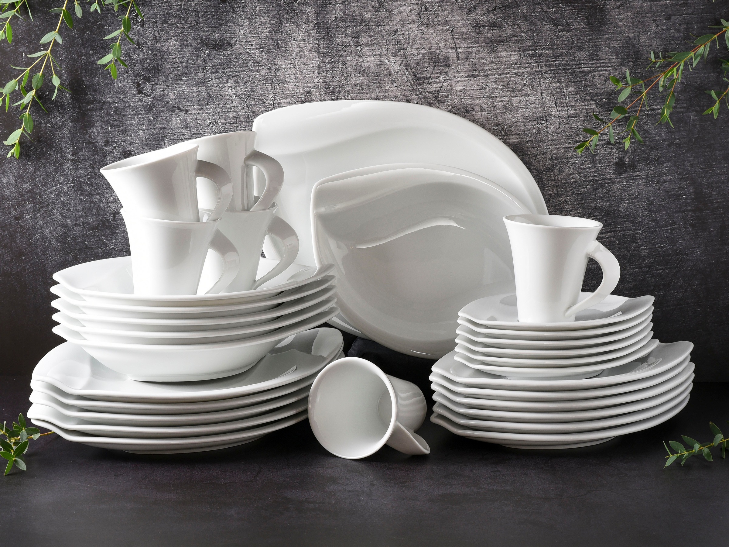 CreaTable Kombiservice »Geschirr-Set ACACIA«, (Set, 30 tlg., Kaffeeservice günstig online kaufen