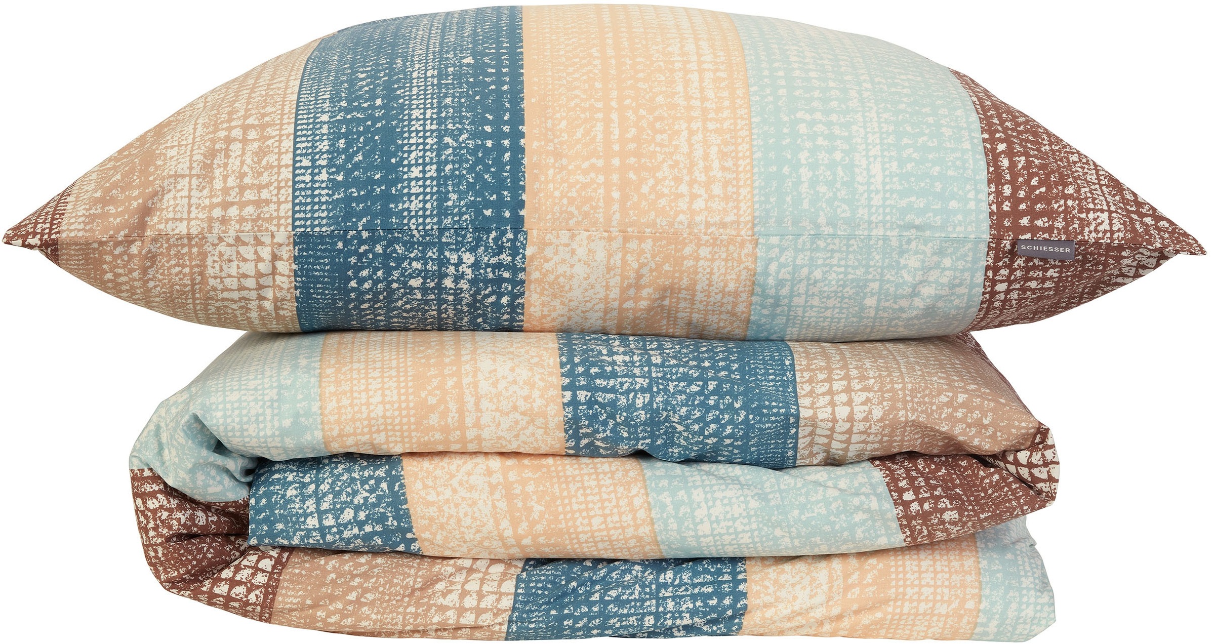 Schiesser Bettwäsche »Emilia aus weicher Baumwolle und texturierten Streifen«, (2 tlg.), MADE IN GREEN by OEKO-TEX®-zertifiziert
