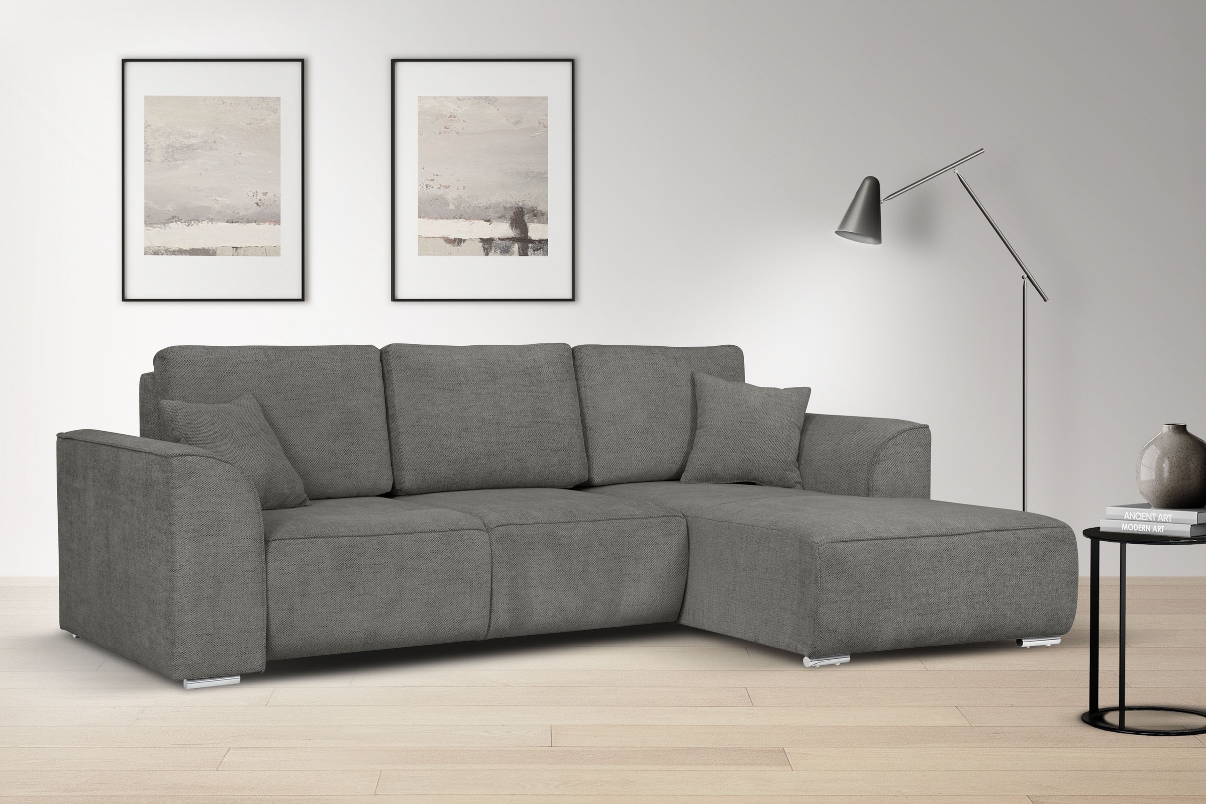 OTTO home Ecksofa »BEATRICE optionale Schlafsofa mit Bettkasten, B/T/H: 265 günstig online kaufen