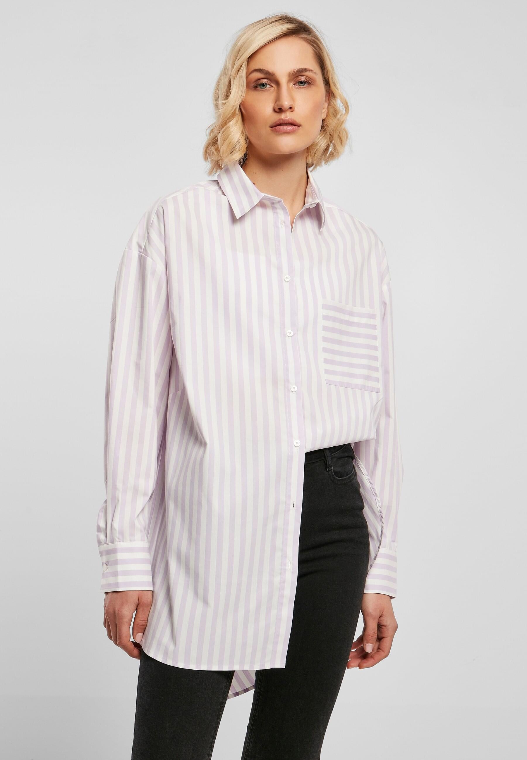 URBAN CLASSICS Klassische Bluse »Urban Classics Damen Ladies Oversized Stripe Shirt«