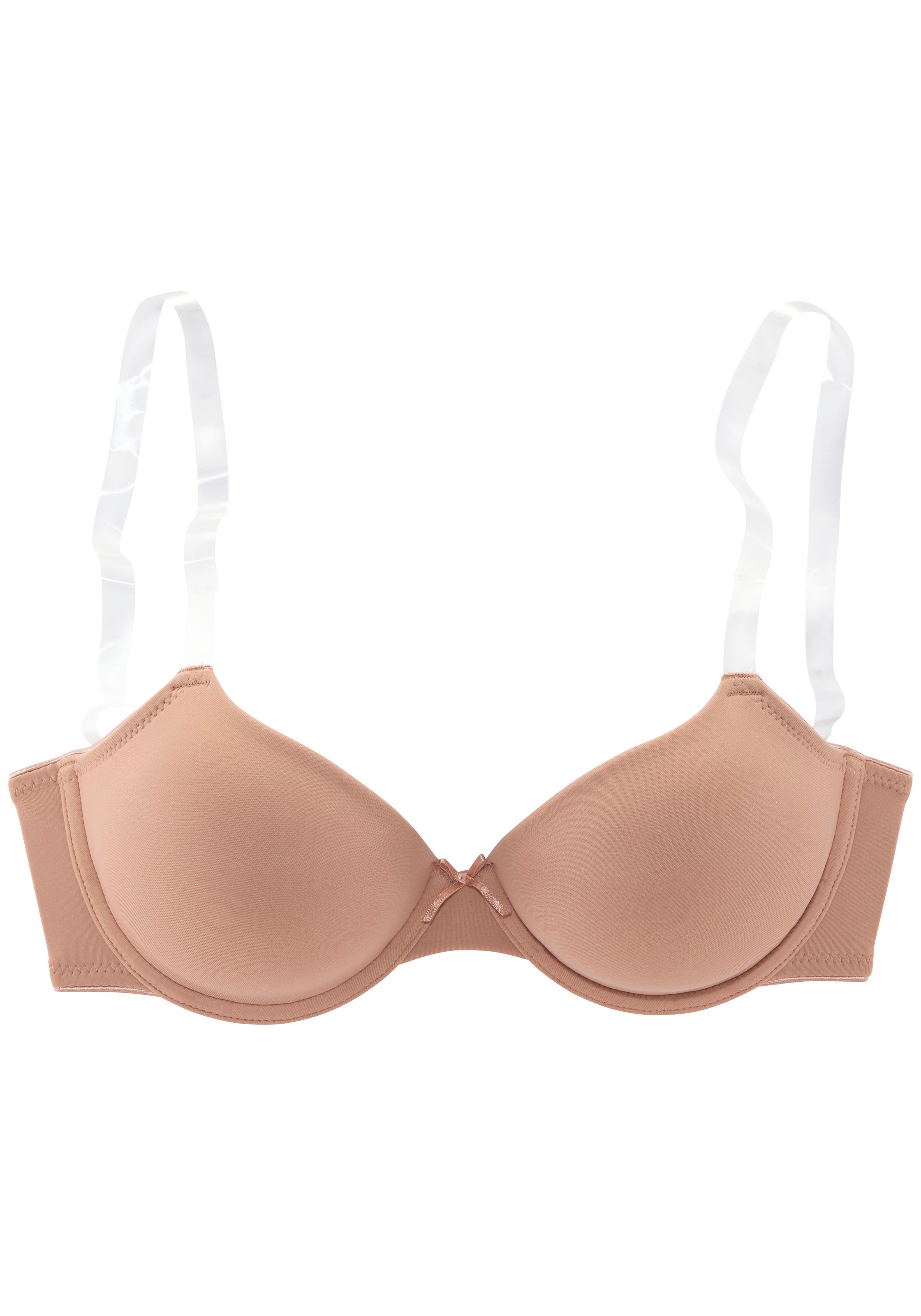 LASCANA Schalen-BH »Ela«, mit transparenten Trägern, perfect basic mit Bügel, Basic Dessous