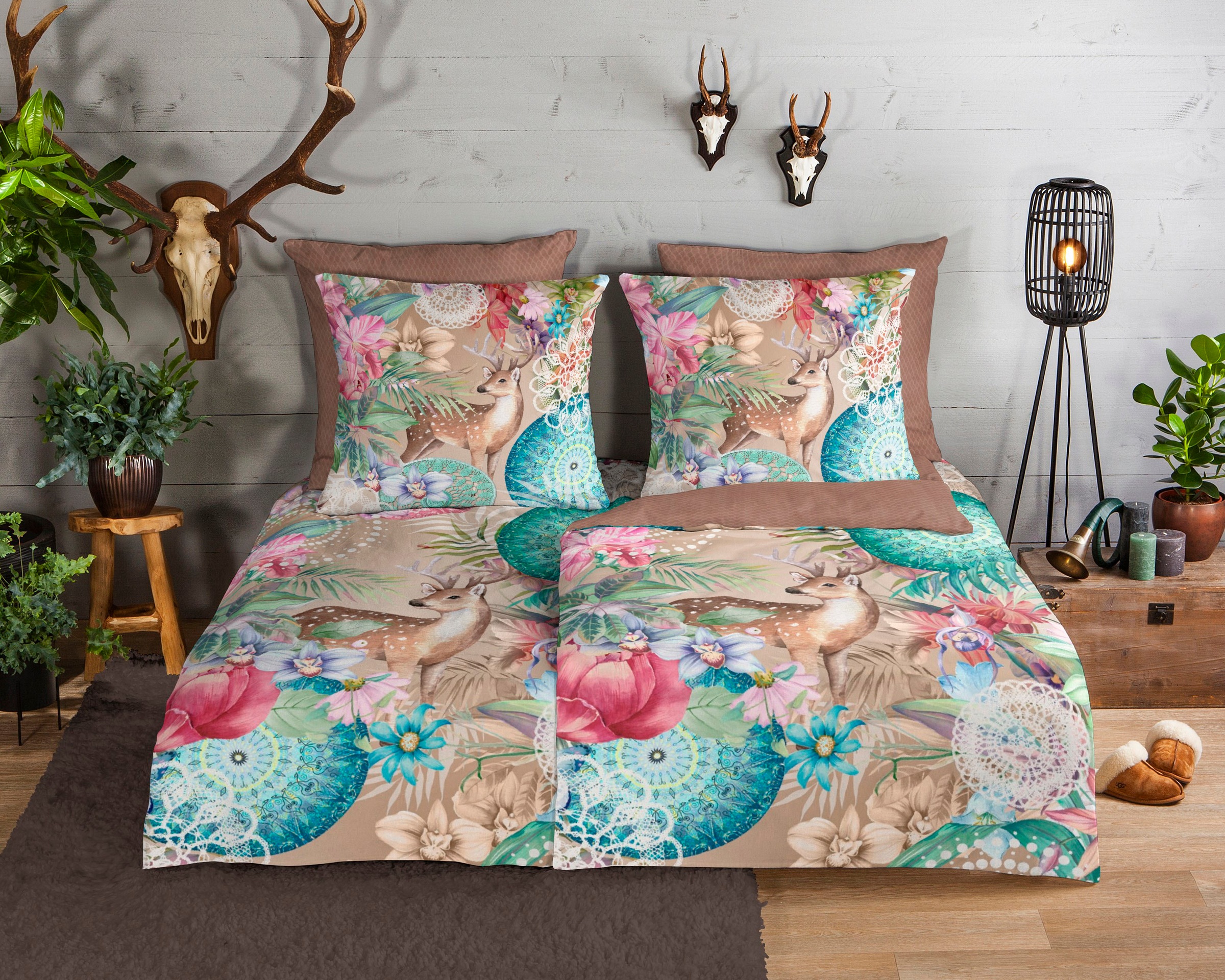 hip Wendebettwäsche »Hebe«, Biber, 135x200, Warm, Weich, Wendeoptik, Reißve günstig online kaufen