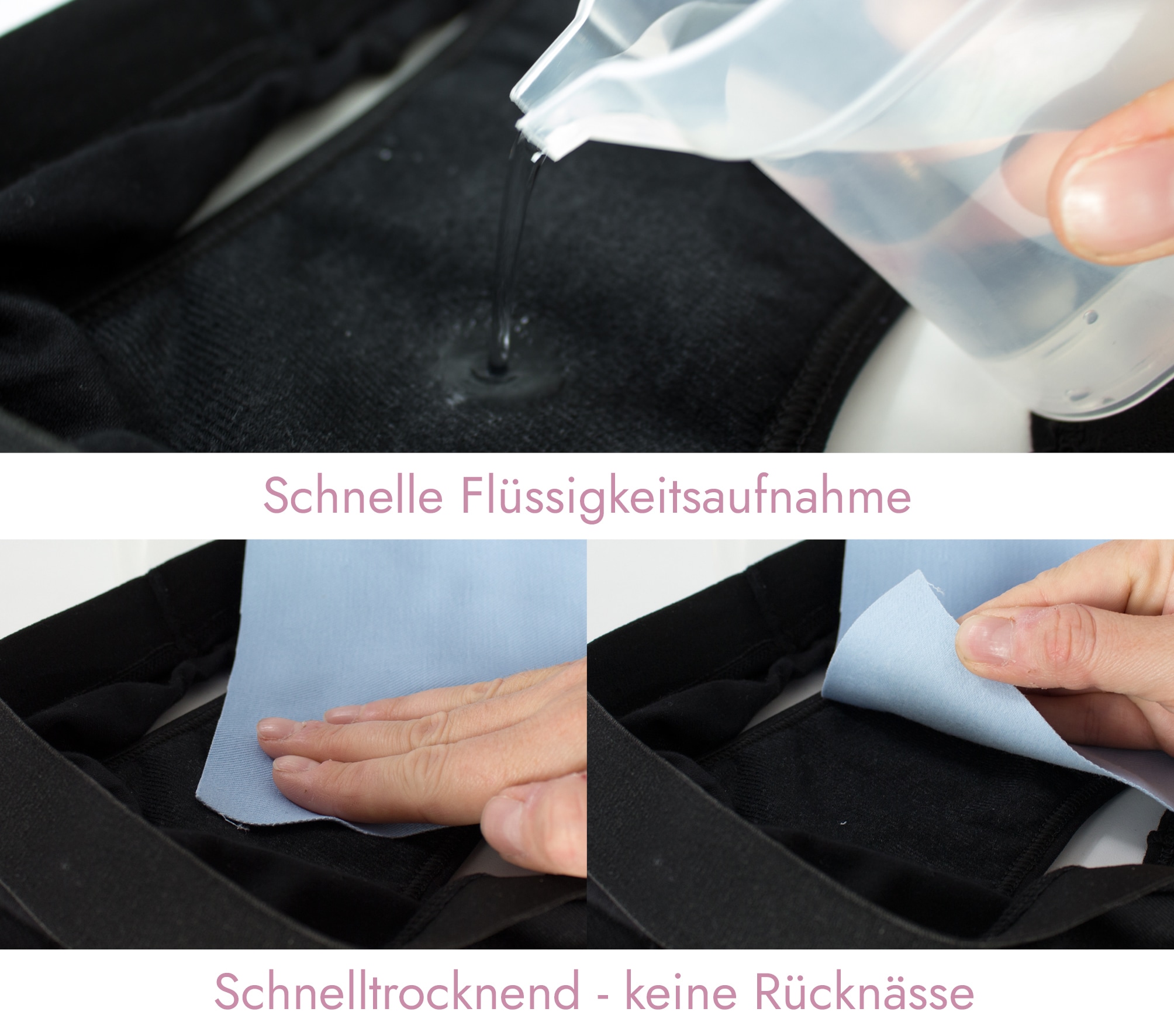 Hydas Inkontinenzslip »aus Baumwolle mit integrierter Saugeinlage und weichem Bund«, Schutz bei Blasenschwäche, während der Periode oder im Wochenbett