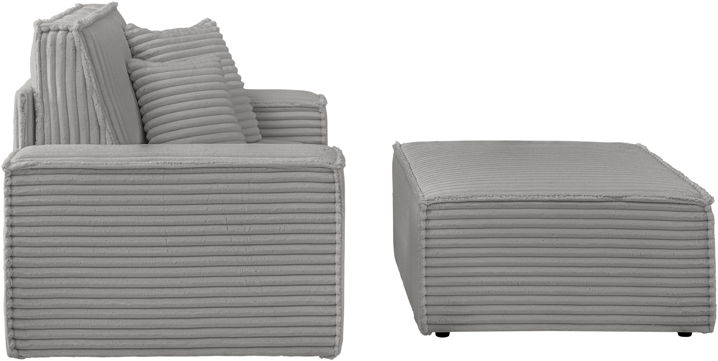 andas Loveseat »FINNLEY, Loveseat & Hocker im Set, trendige Stoffe, inkl. Z günstig online kaufen