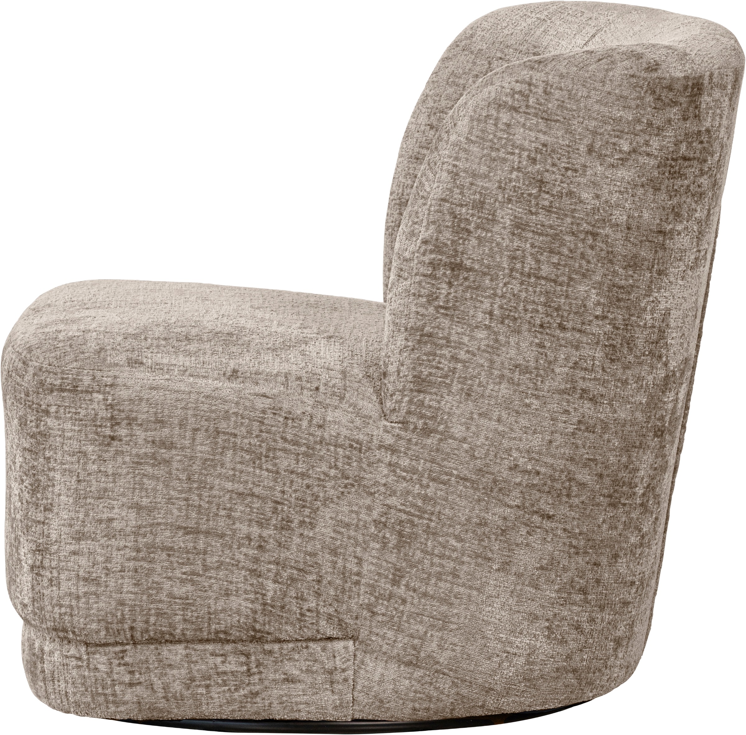 WOOOD Drehsessel »Atty mit struktur-Velvetbezug und Drehmechanismus B 74 x T 65 x H 75cm« Sehr hohe Verschleißfestigkeit, montiert geliefert, Tragkraft 120 kg