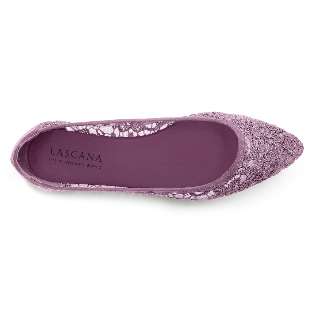 LASCANA Ballerina, mit floraler Spitze