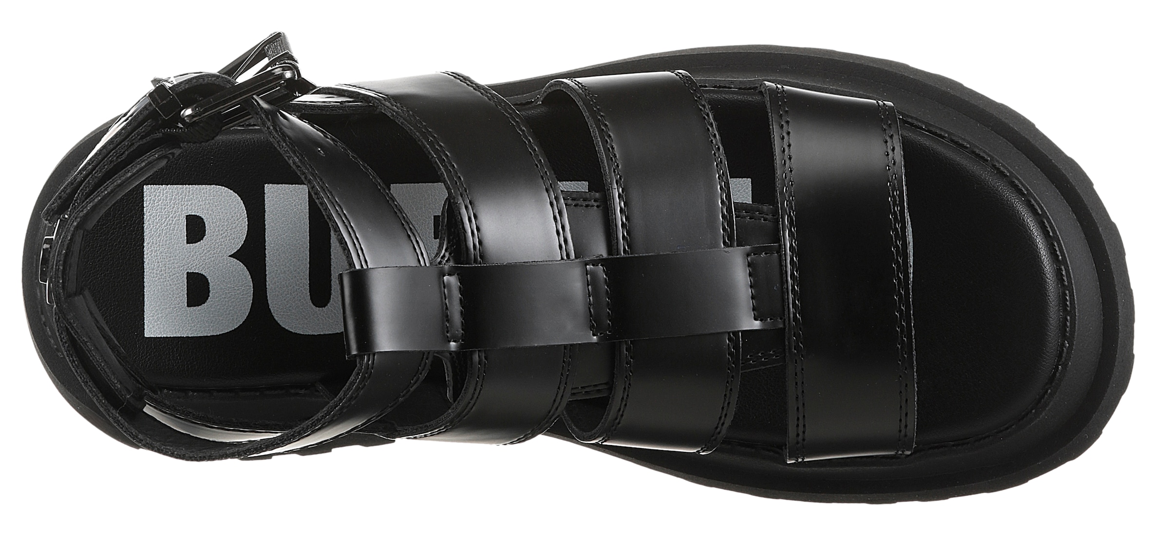 Buffalo Sandalette »PLUTO GLD«, Plateausandale, Festival-Sandale mit verstellbaren Schnallen