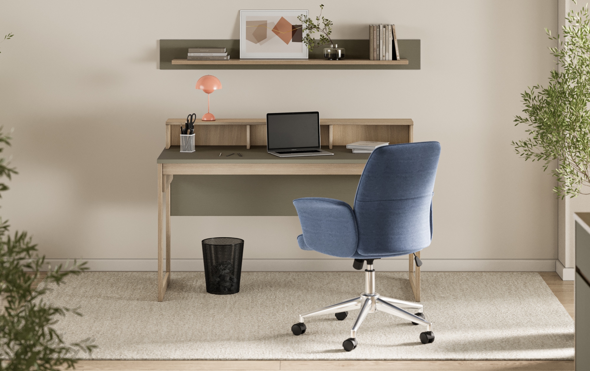 Home affaire 1100000002199 »Stranda im Scandi-Style, Home Office, Büro in zwei Farben verfügbar« 2 Stk. tlg. enthält Schreibtisch und Wandboard