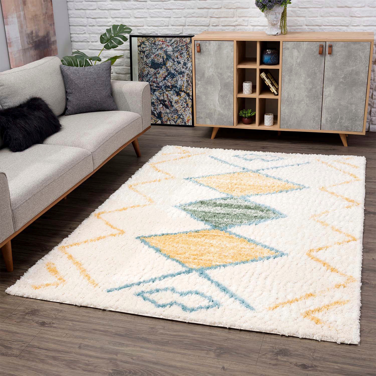 Carpet City Hochflor-Teppich "Pulpy 557" rechteckig 30 mm Höhe besonders we günstig online kaufen