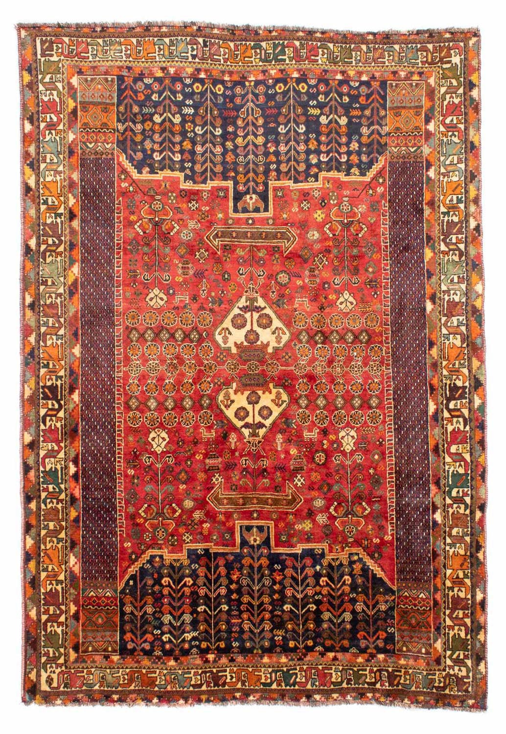 morgenland Wollteppich »Shiraz Medaillon Rosso 283 x 185 cm«, rechteckig, 1 günstig online kaufen