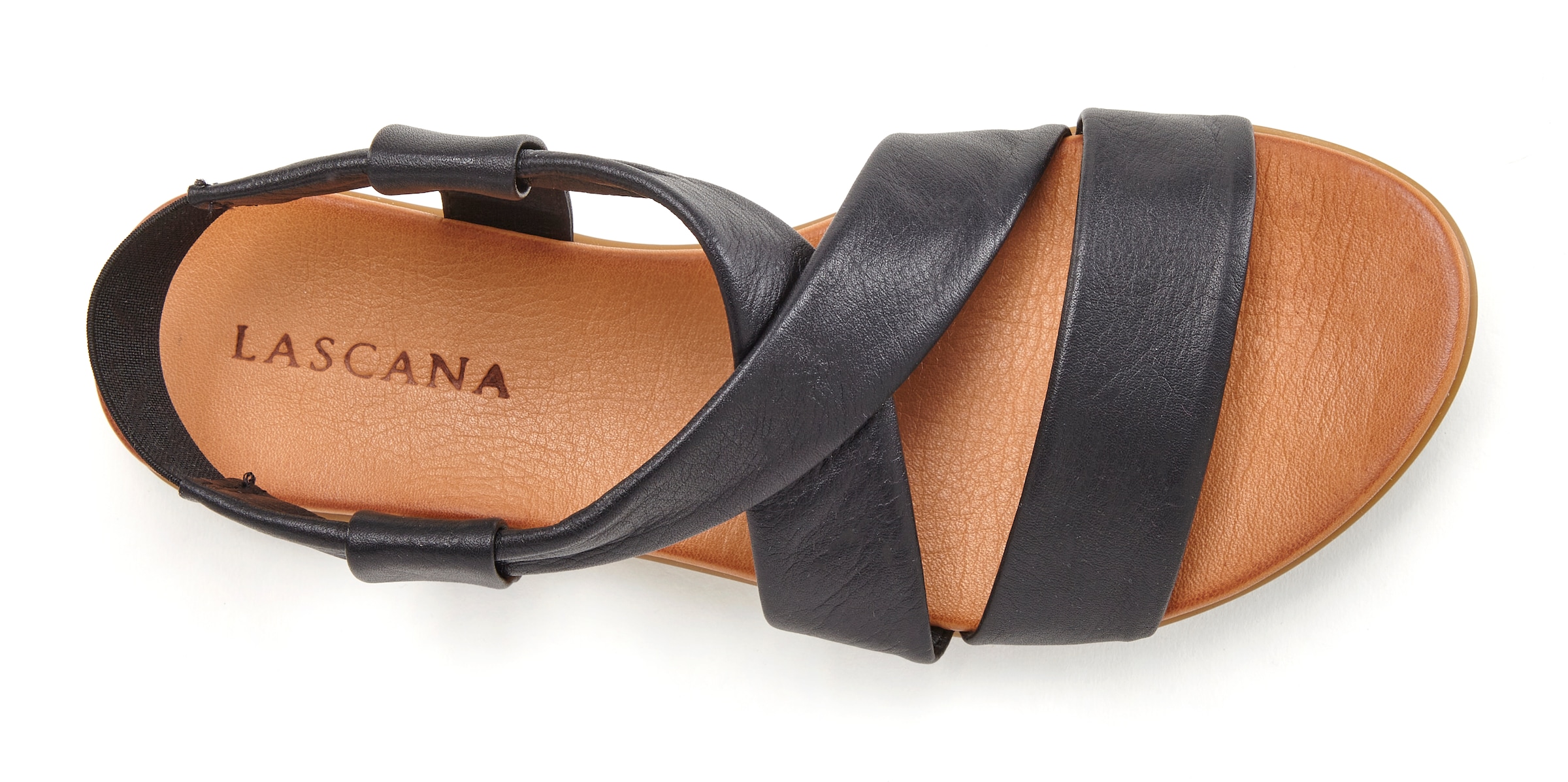 LASCANA Sandale »Sommerschuh«  aus Leder mit raffinierten Riemchen, Sandalette, Sommerschuh