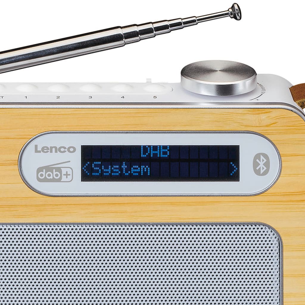 Lenco Digitalradio (DAB+) »Tragbares DAB+/ FM Radio mit BT«, (Digitalradio (DAB+)
