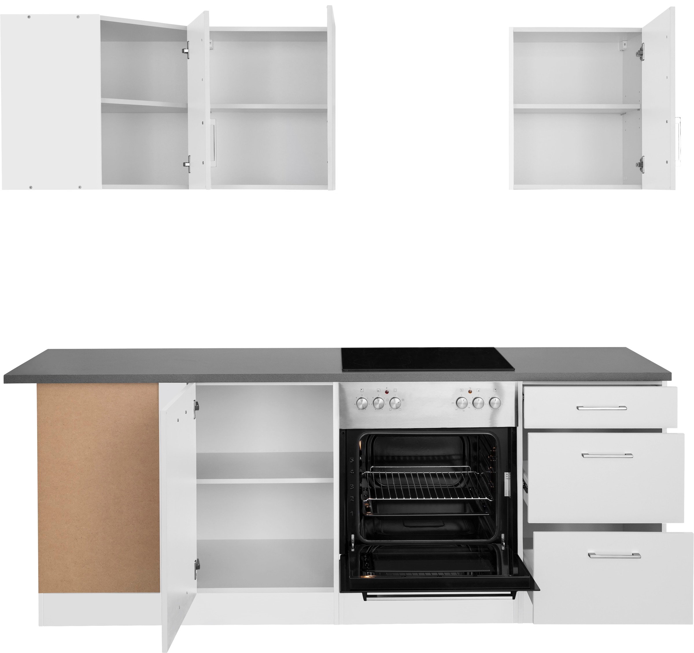 HELD MÖBEL Winkelküche »Paris«, ohne E-Geräte, Stellbreite 220/220 cm