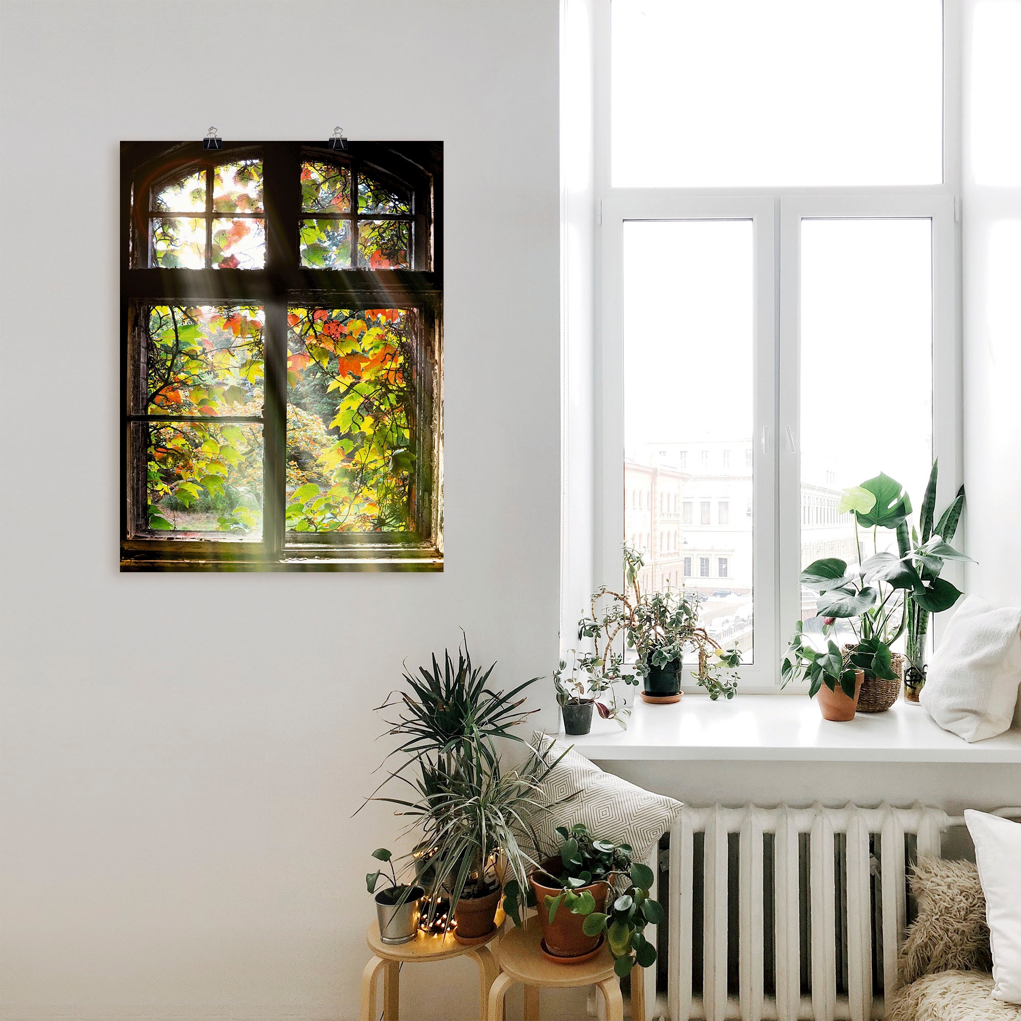 Artland Wandbild »Altbau«, Fenster & Türen, (1 St.), als Alubild, Outdoorbild, Leinwandbild, Poster, Wandaufkleber